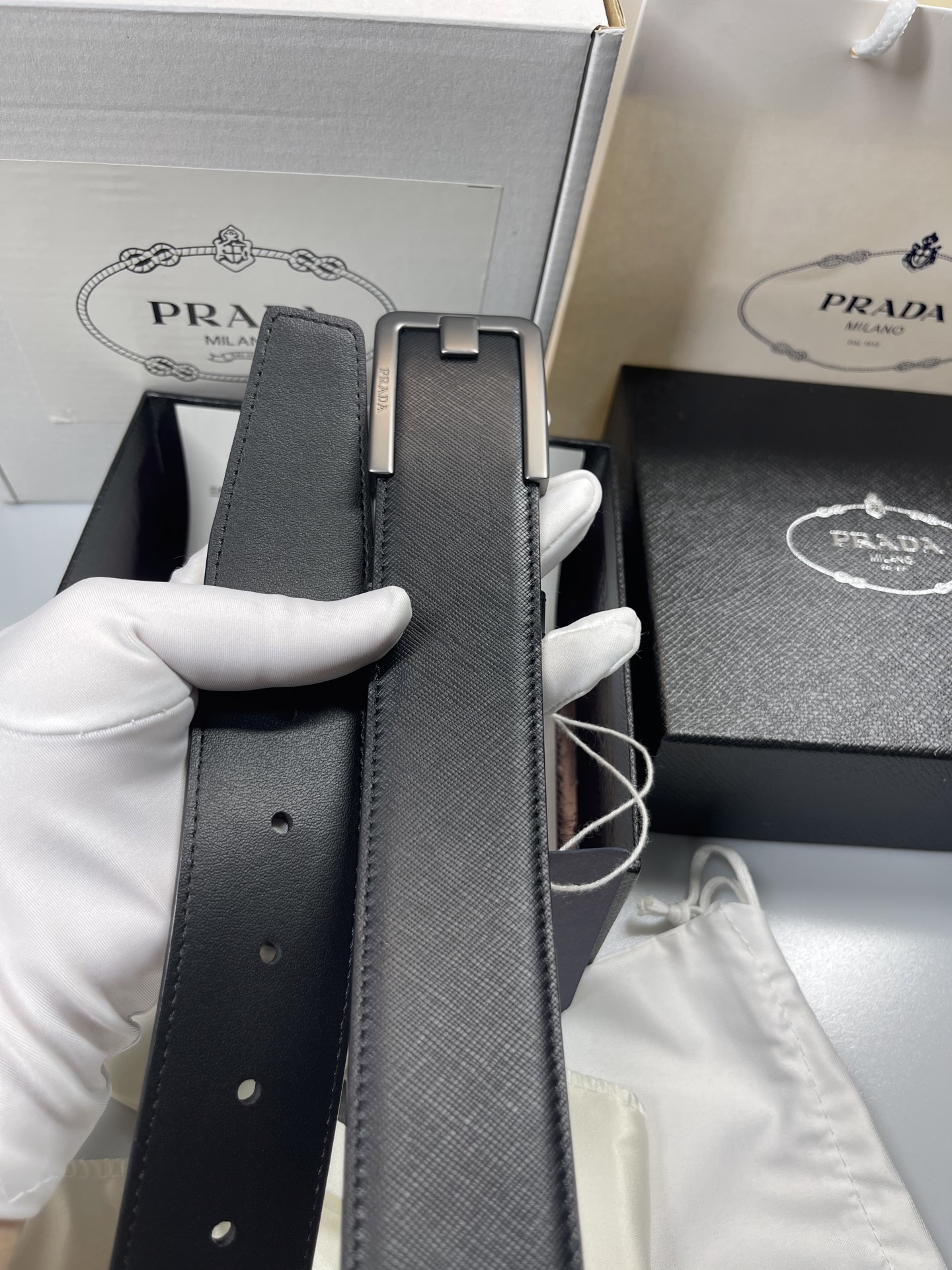 Prada Male Basic Belt Cow Leather S