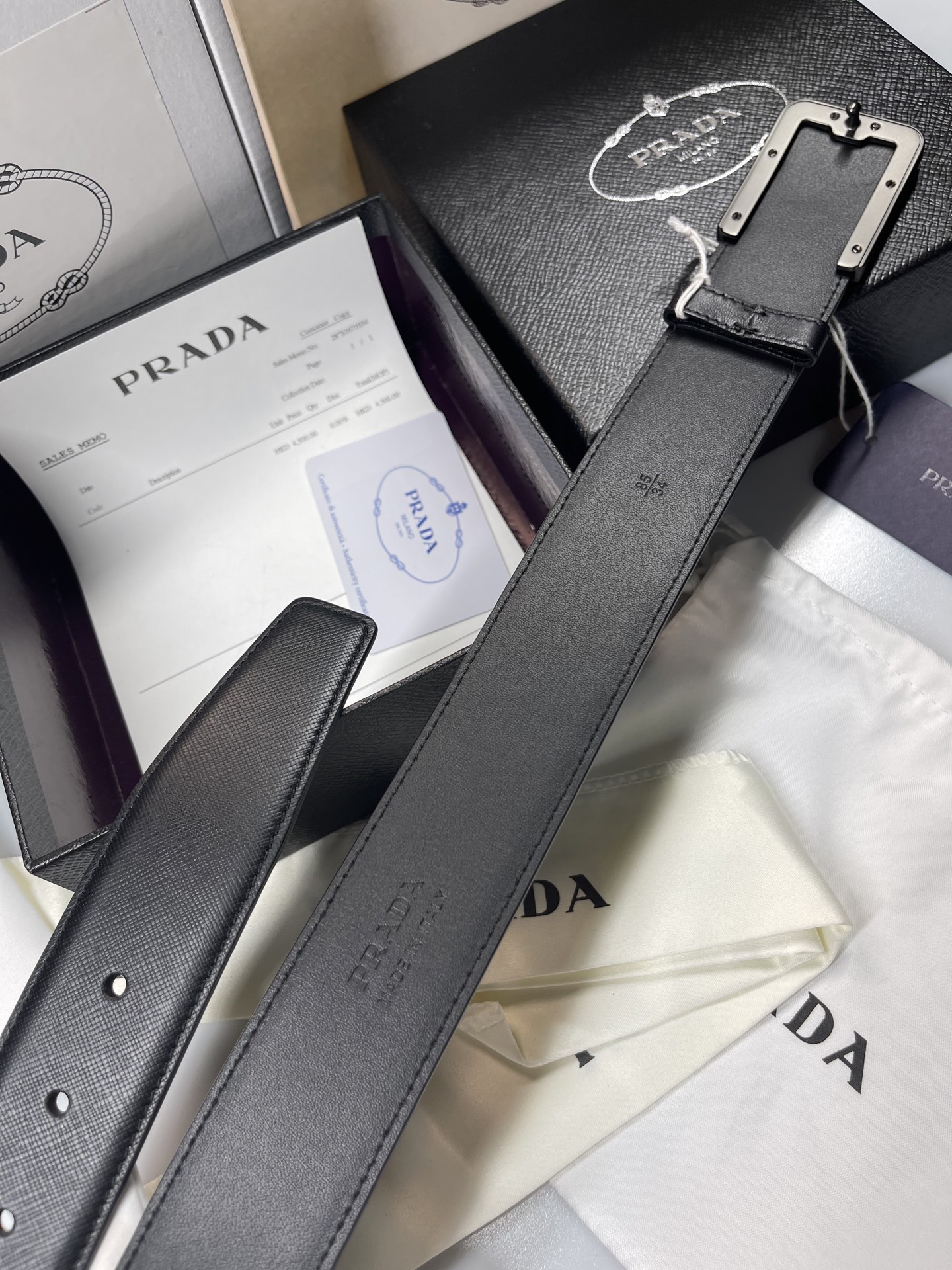 Prada Male Basic Belt Cow Leather S