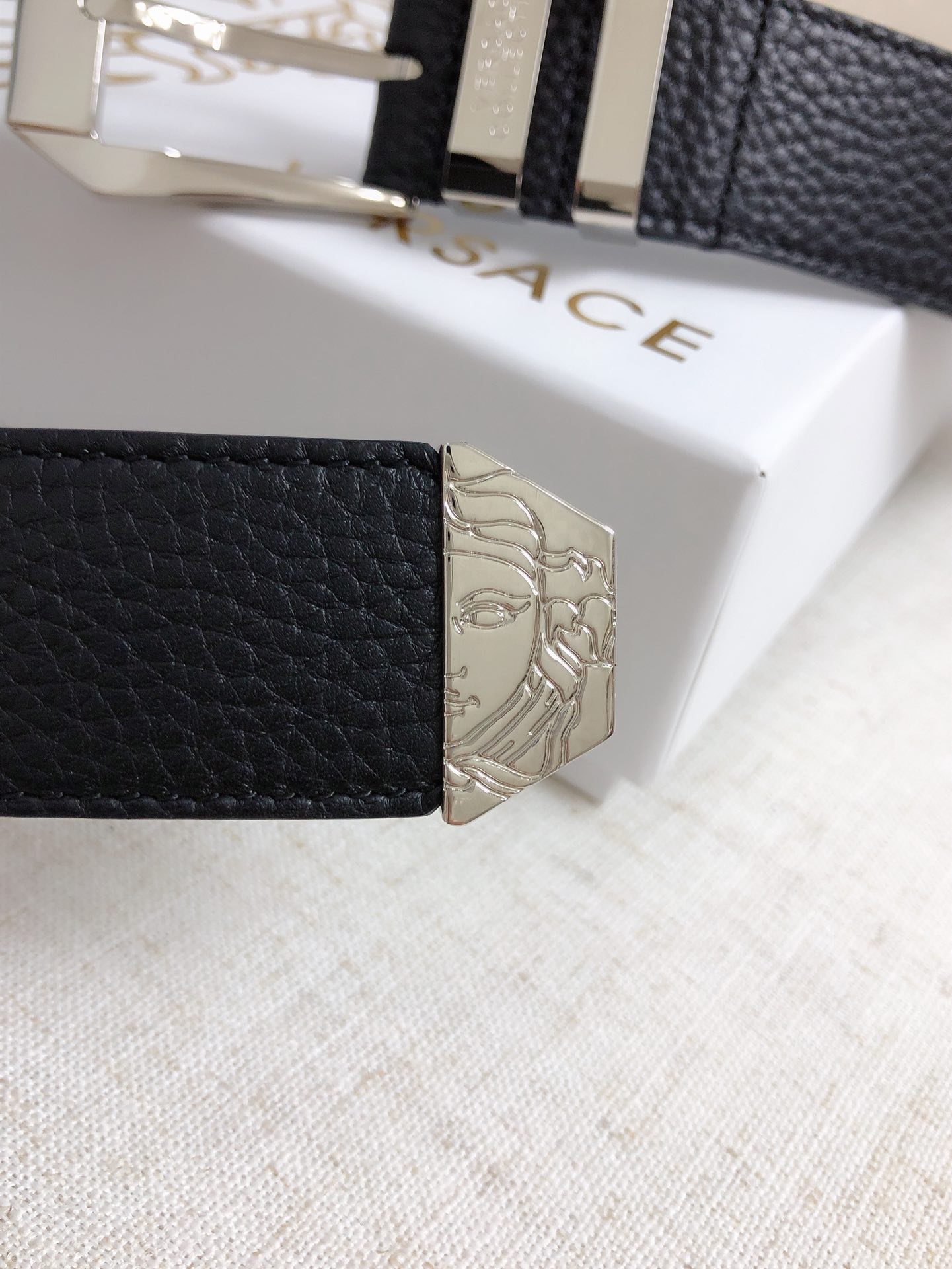 Versace Leather Belt Cow Leather M