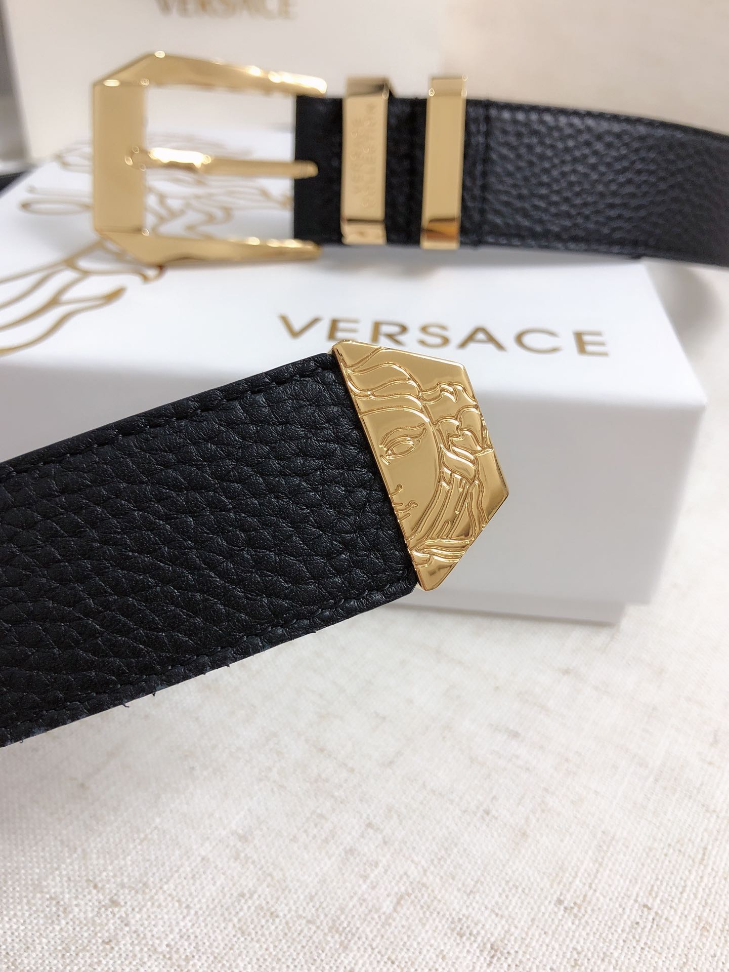 Versace Leather Belt Cow Leather M