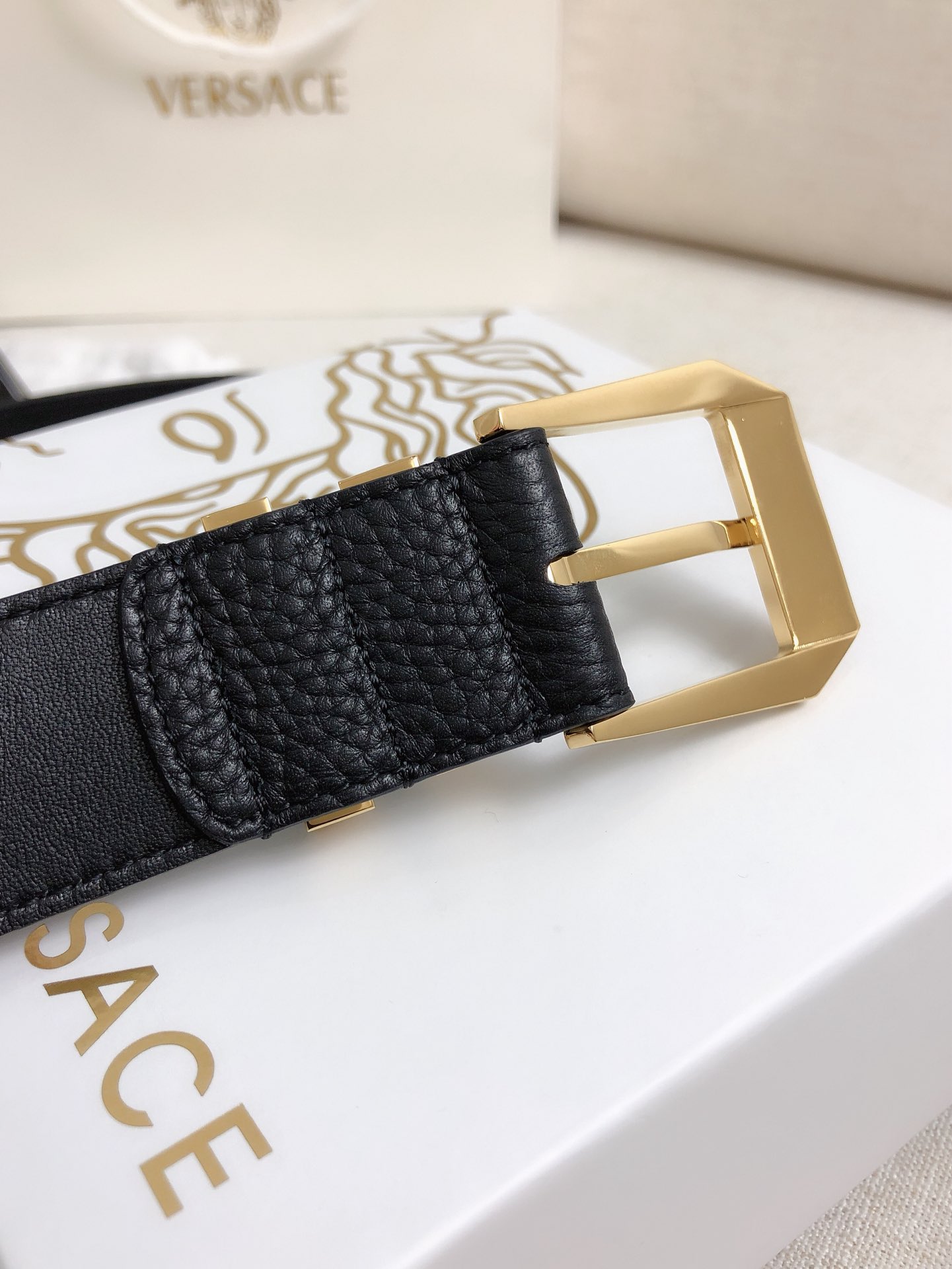 Versace Leather Belt Cow Leather M