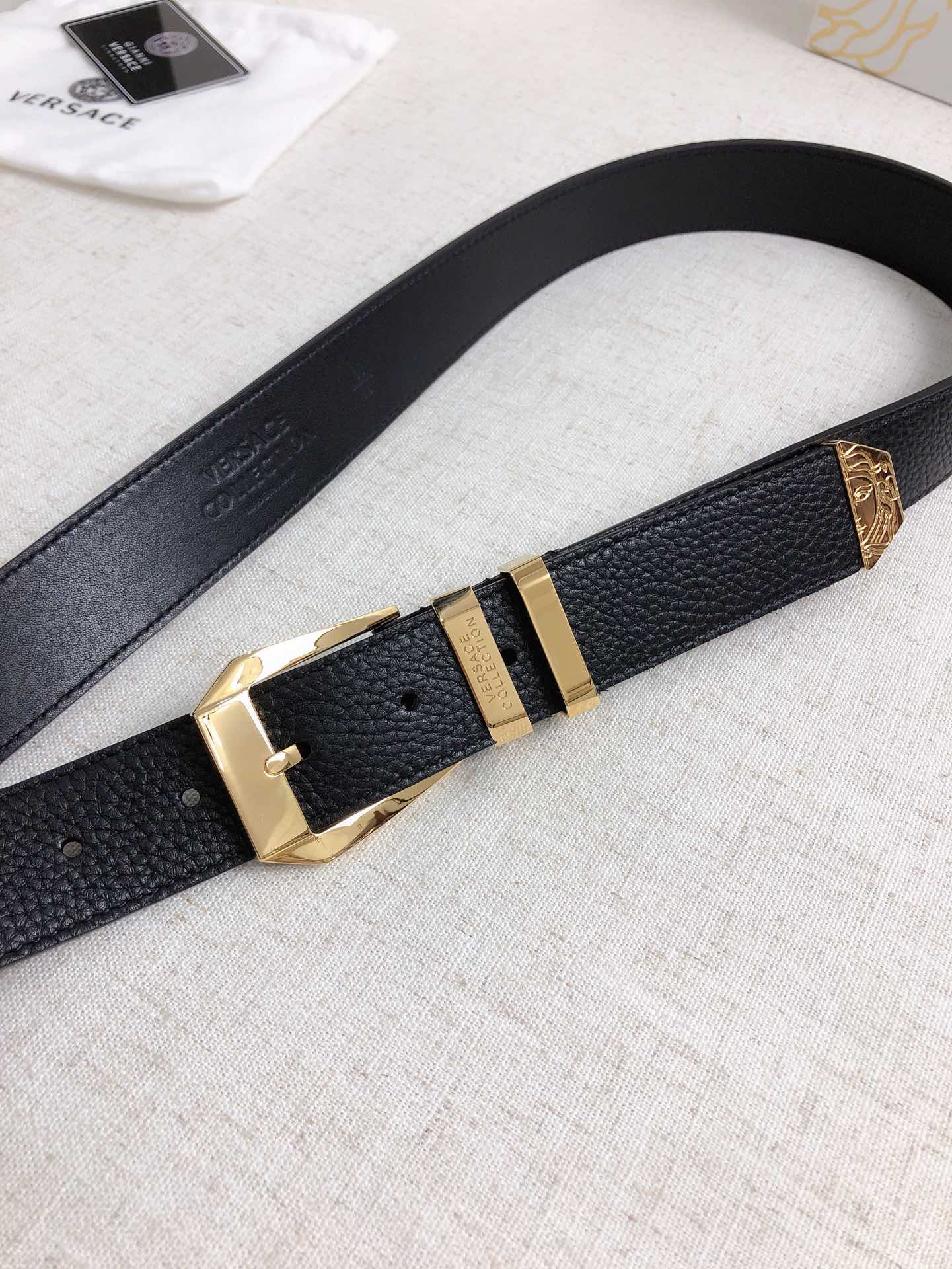 Versace Leather Belt Cow Leather M