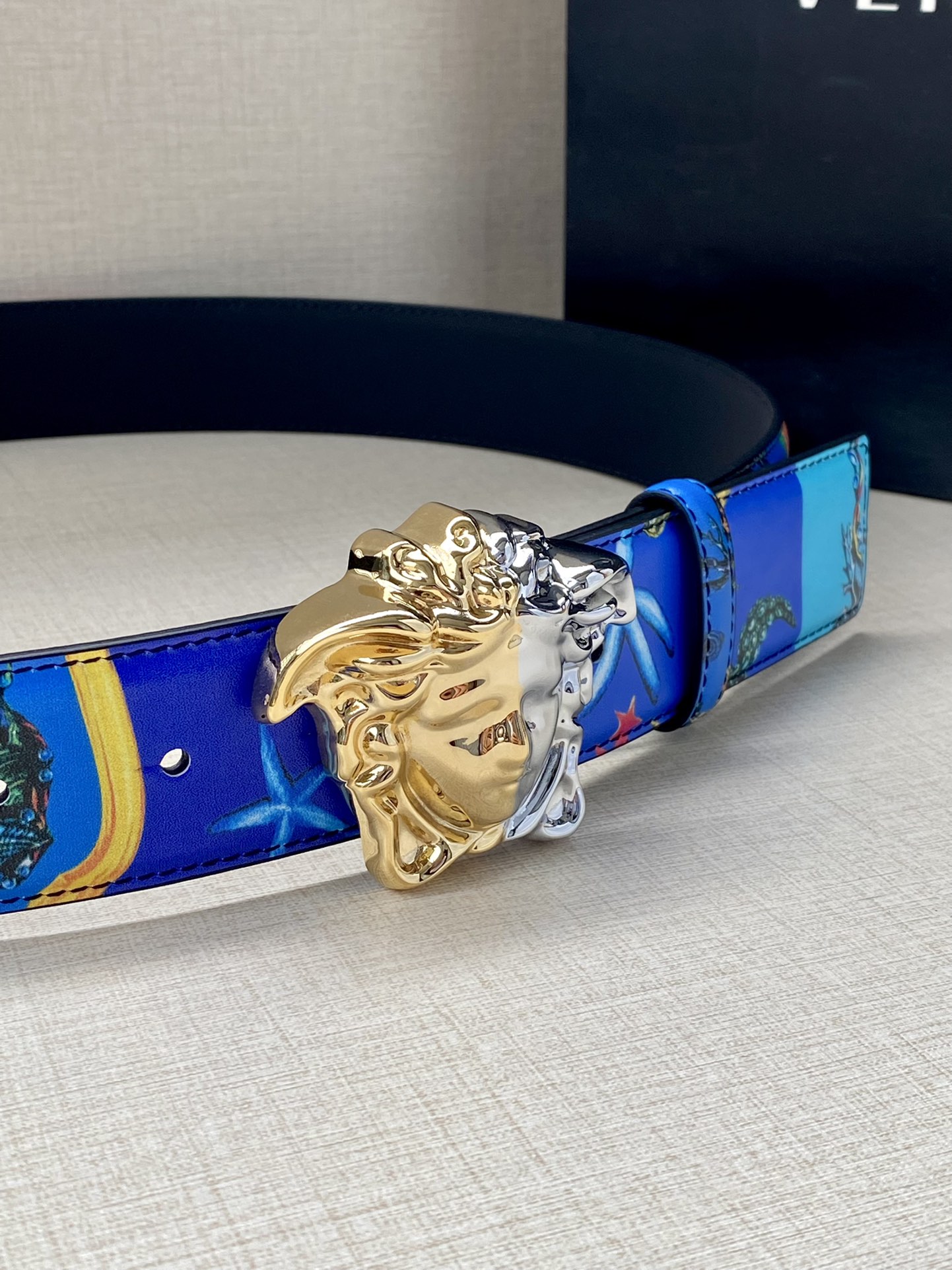 Versace Leather Belt Cow Leather S-m-l