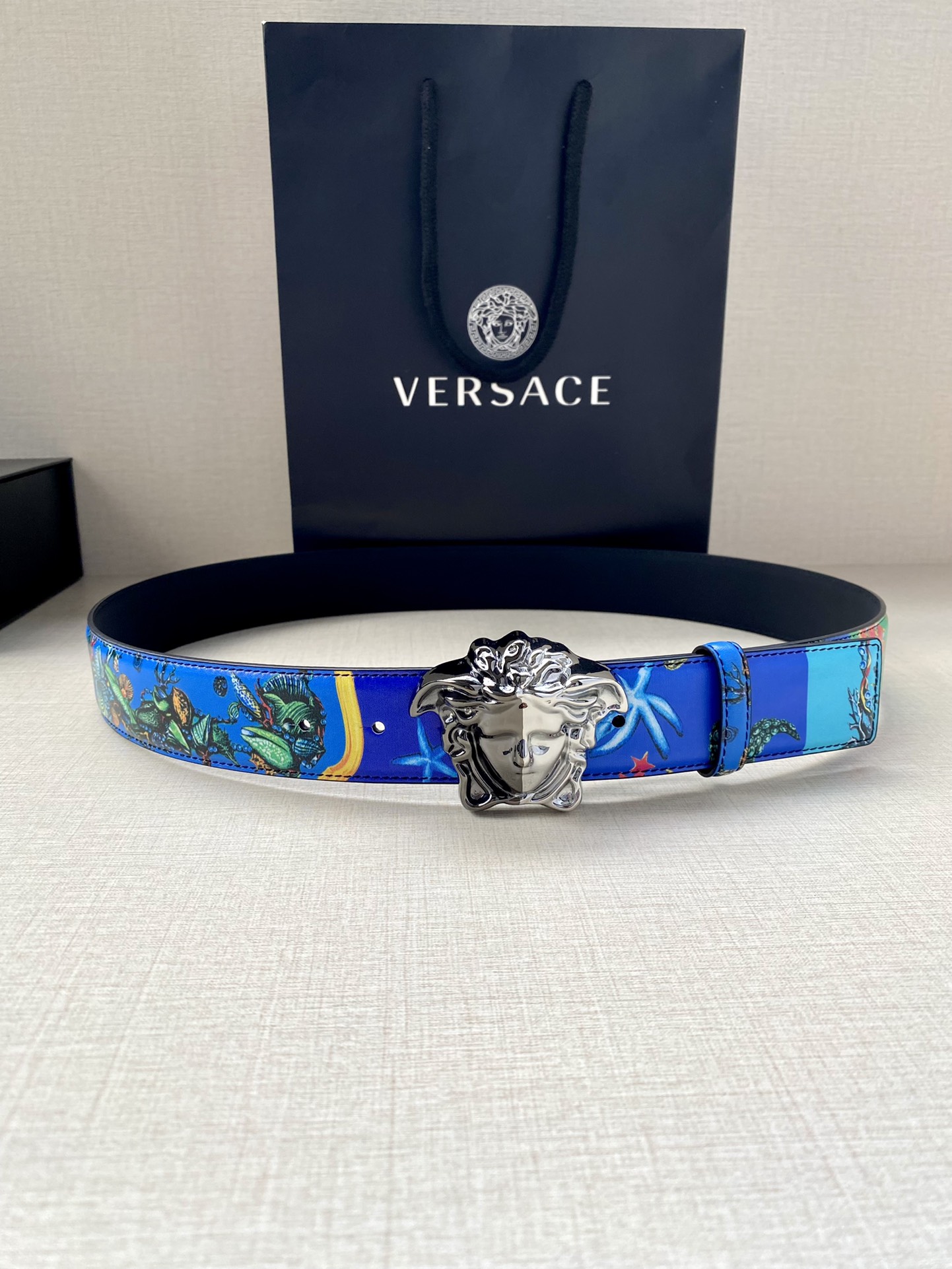 Versace Leather Belt Cow Leather S-m-l