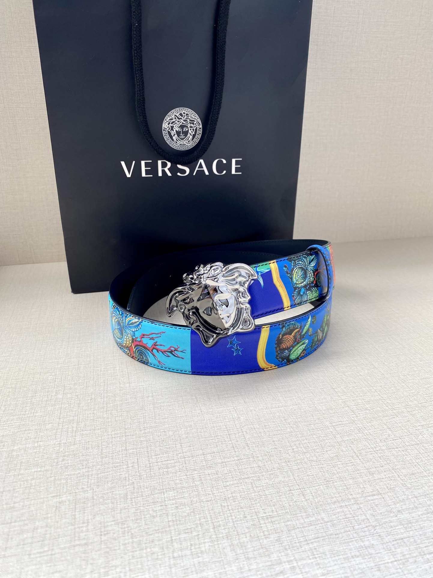 Versace Leather Belt Cow Leather S-m-l