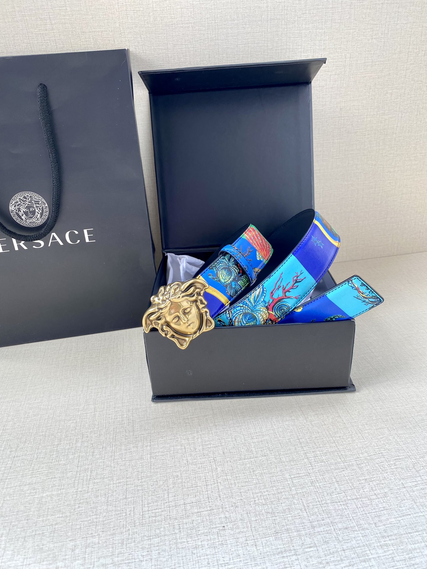 Versace Leather Belt Cow Leather S-m-l