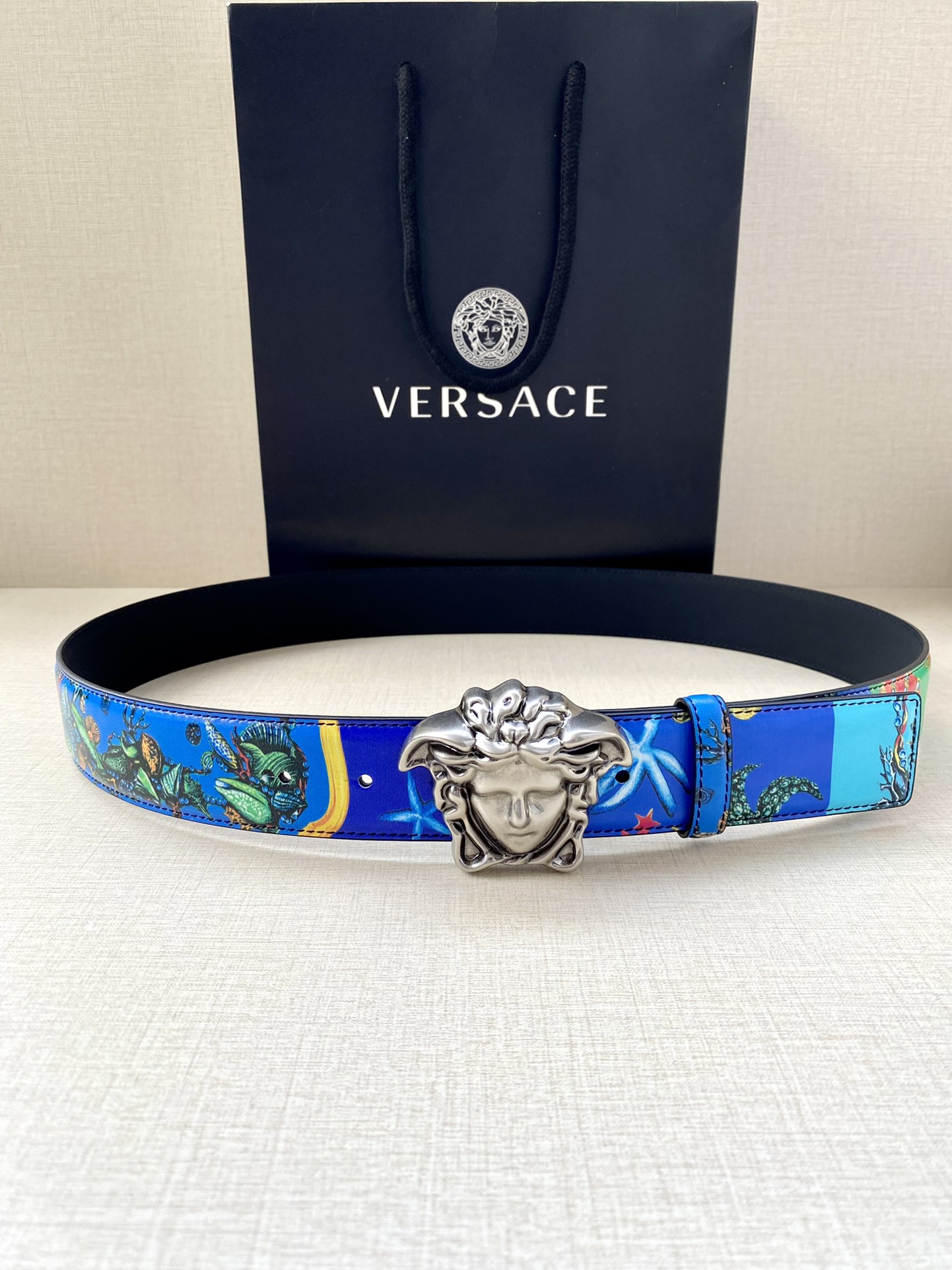 Versace Leather Belt Cow Leather S-m-l