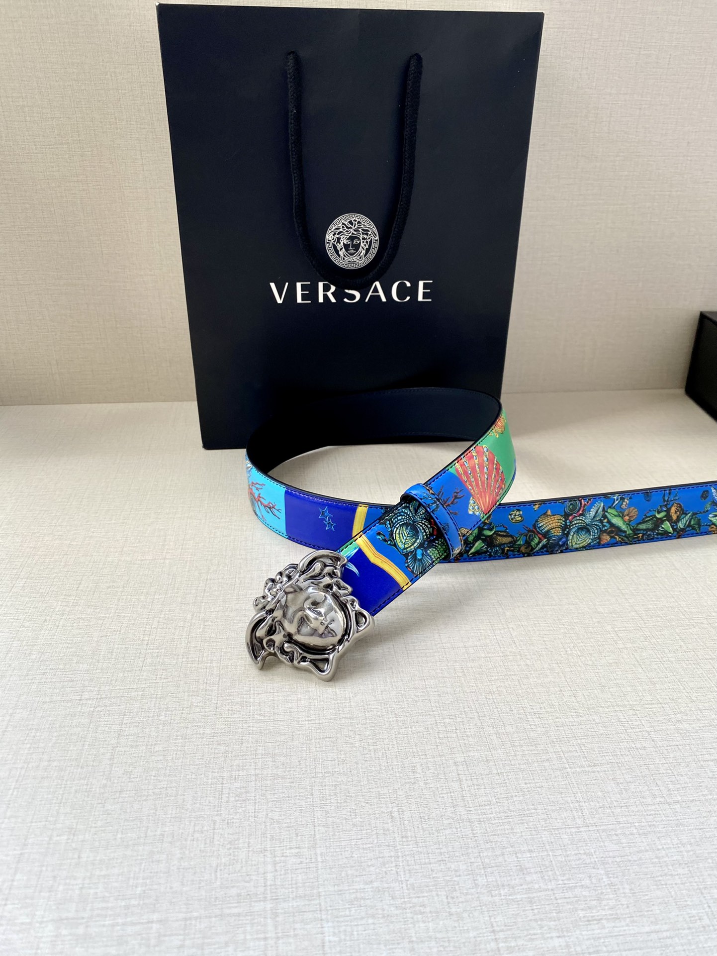Versace Leather Belt Cow Leather S-m-l