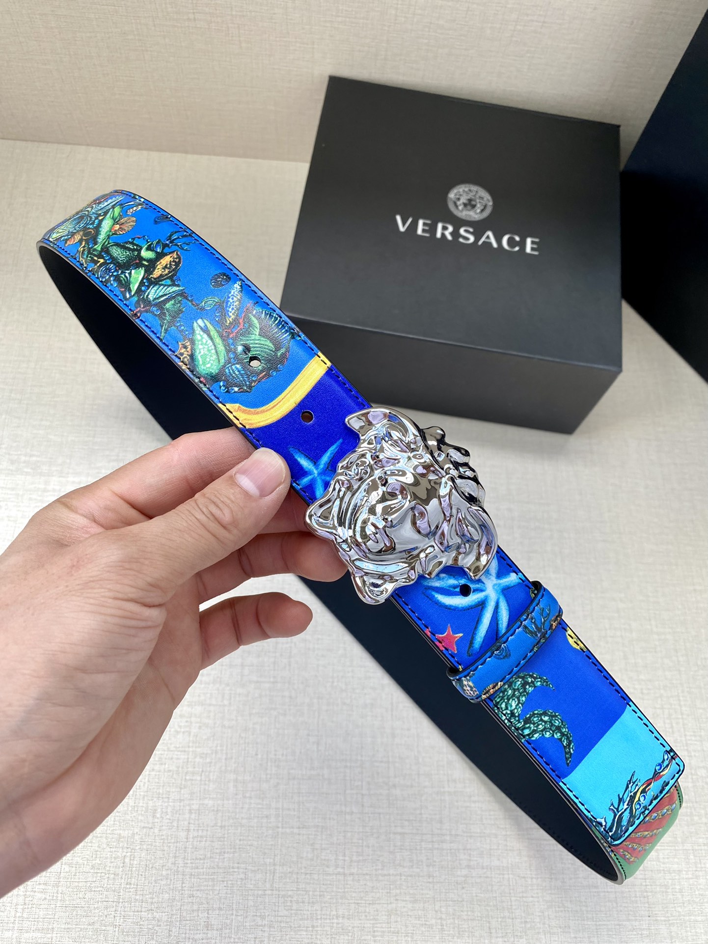 Versace Leather Belt Cow Leather S-m-l