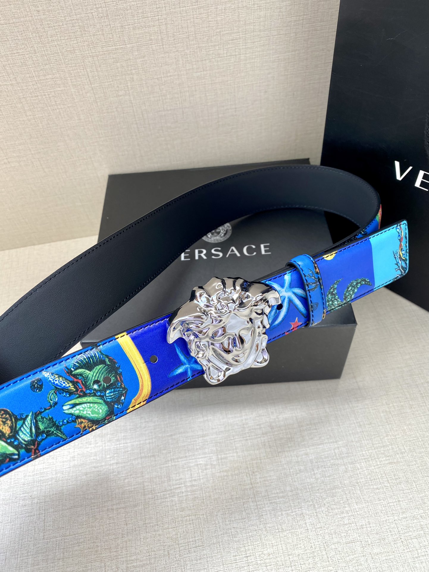 Versace Leather Belt Cow Leather S-m-l