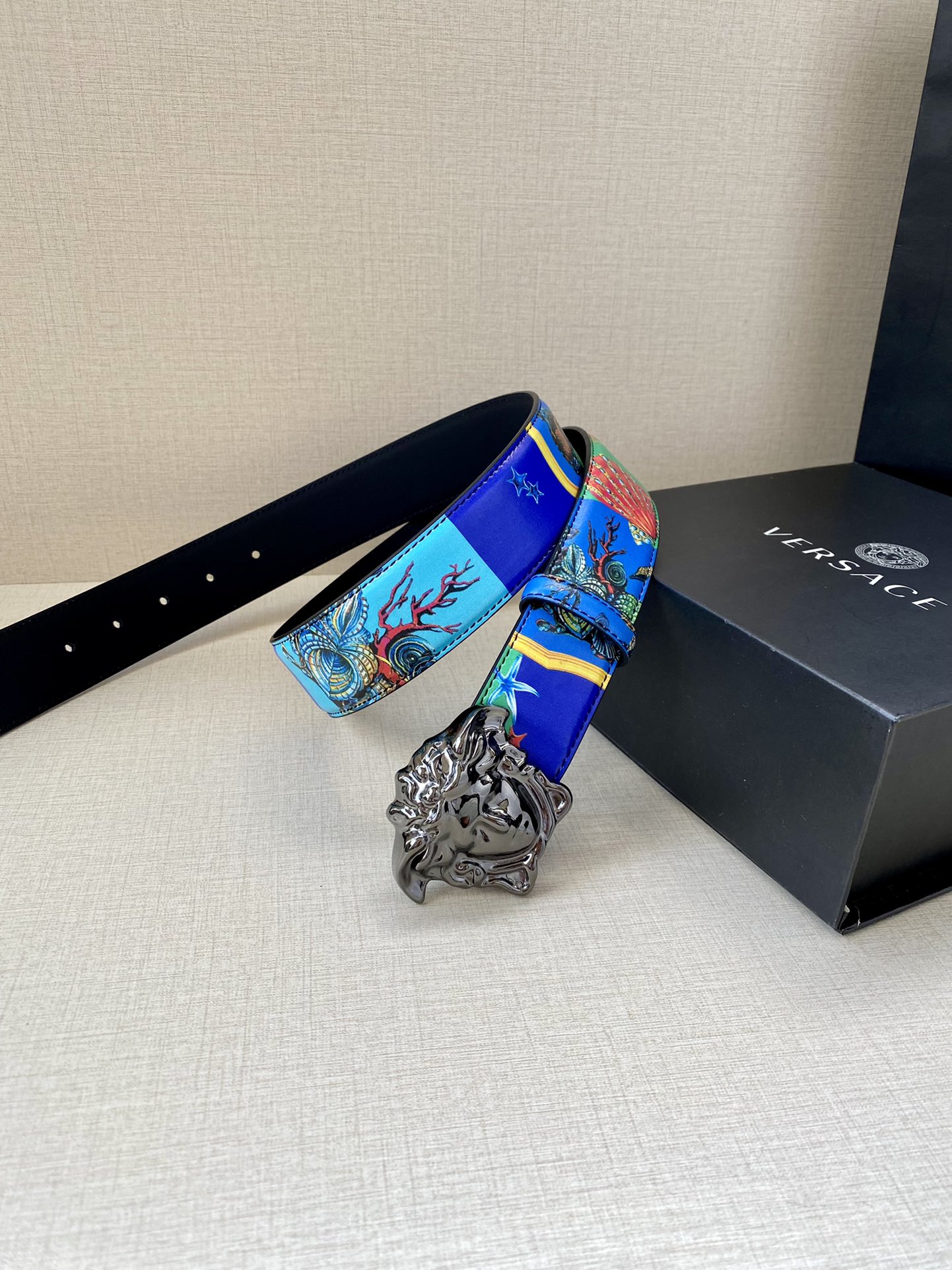 Versace Leather Belt Cow Leather S-m-l