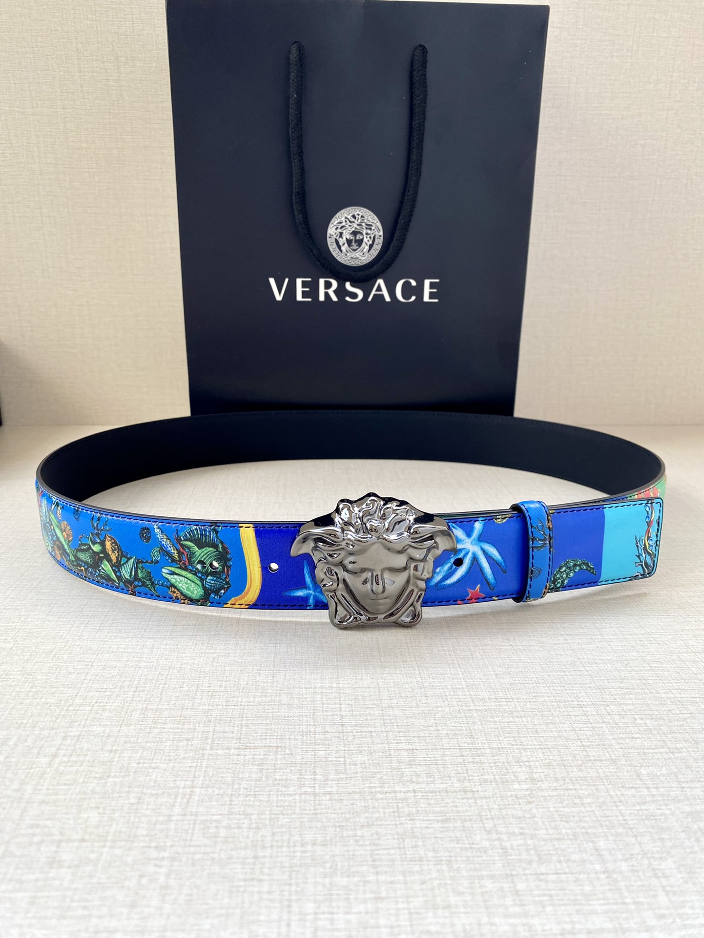 Versace Leather Belt Cow Leather S-m-l