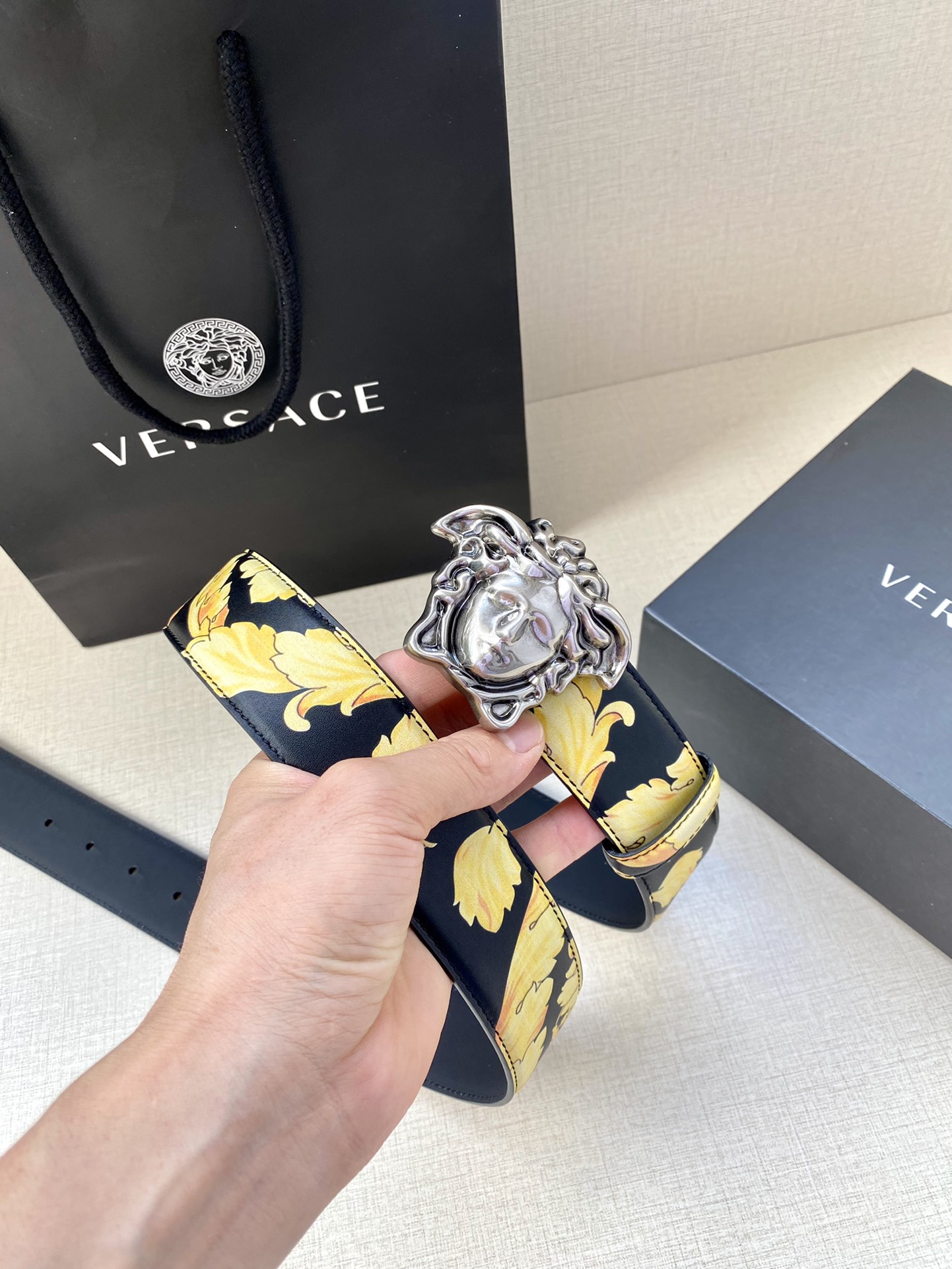 Versace Basic Belt Black S-m-l