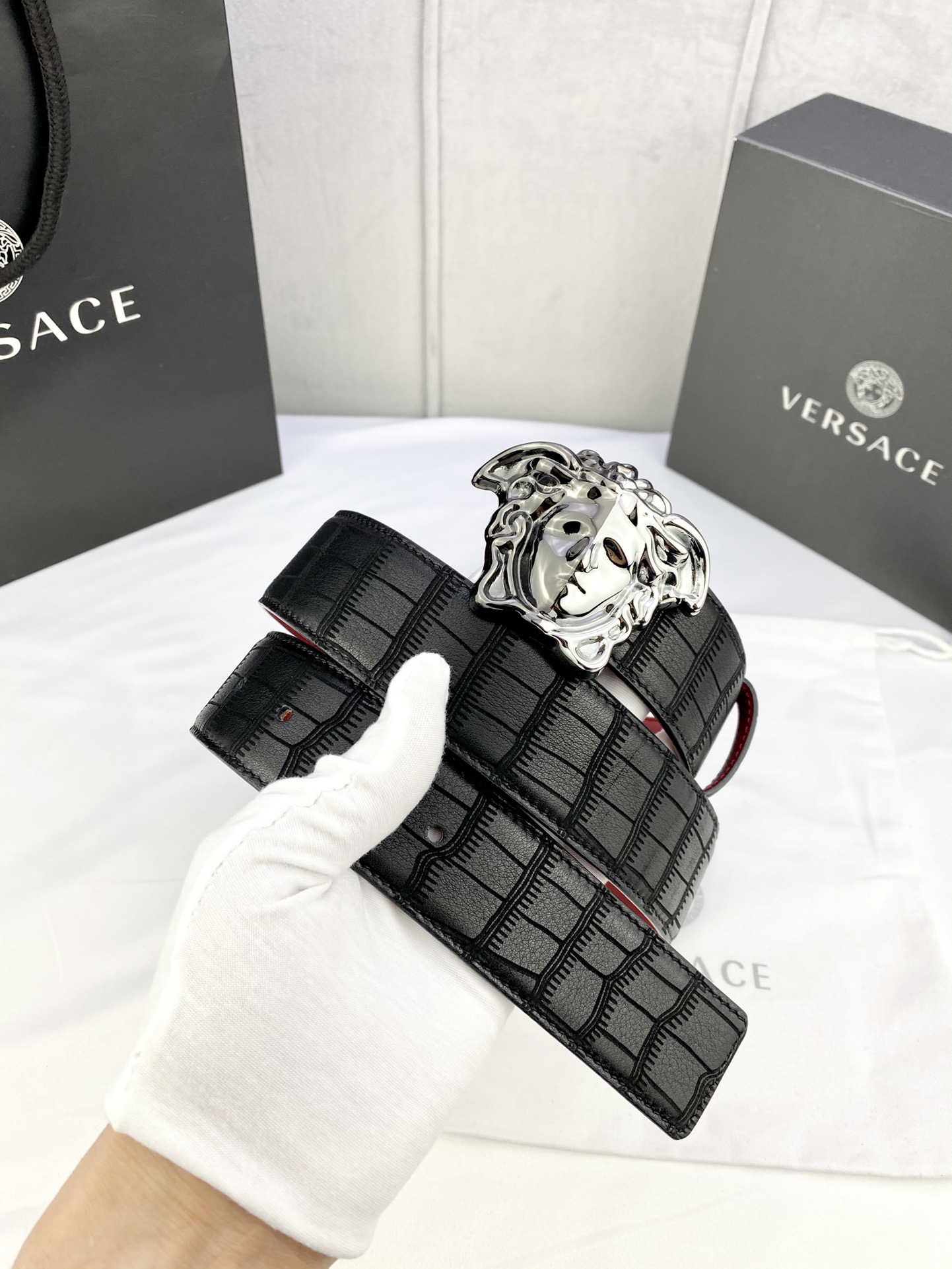 Versace Basic Belt Cow Leather S-m