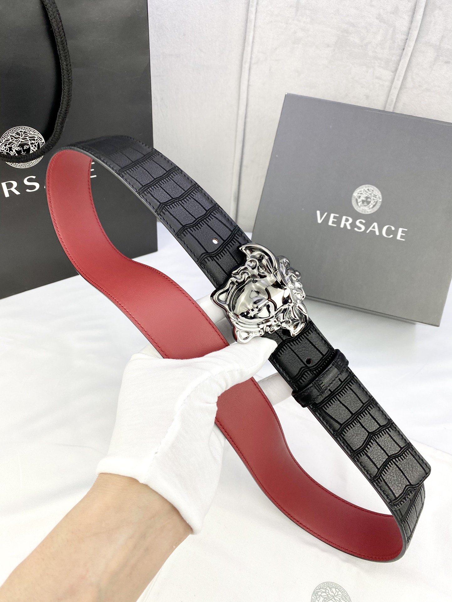 Versace Basic Belt Cow Leather S-m