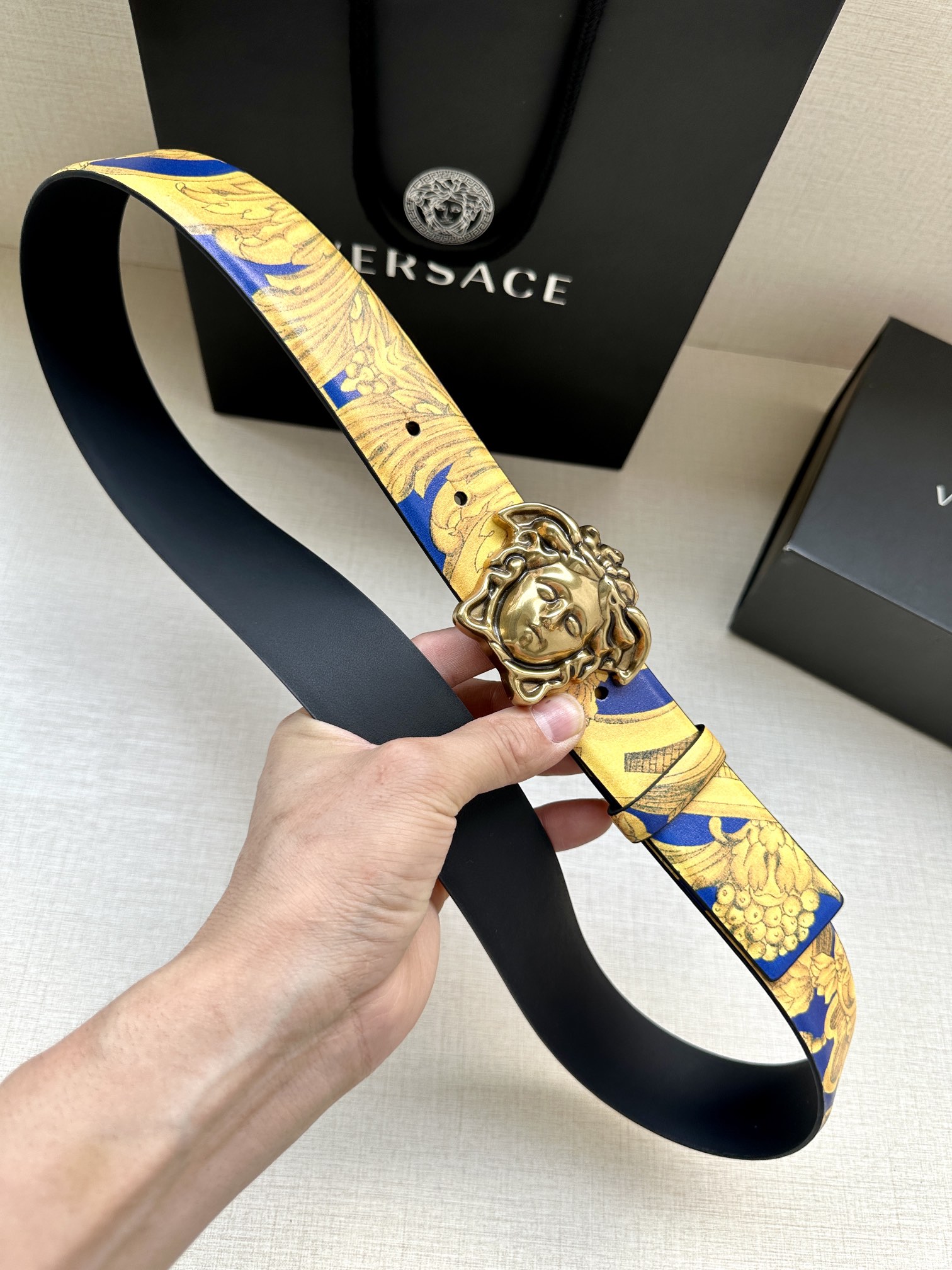 Versace Basic Belt Cow Leather S-m-l