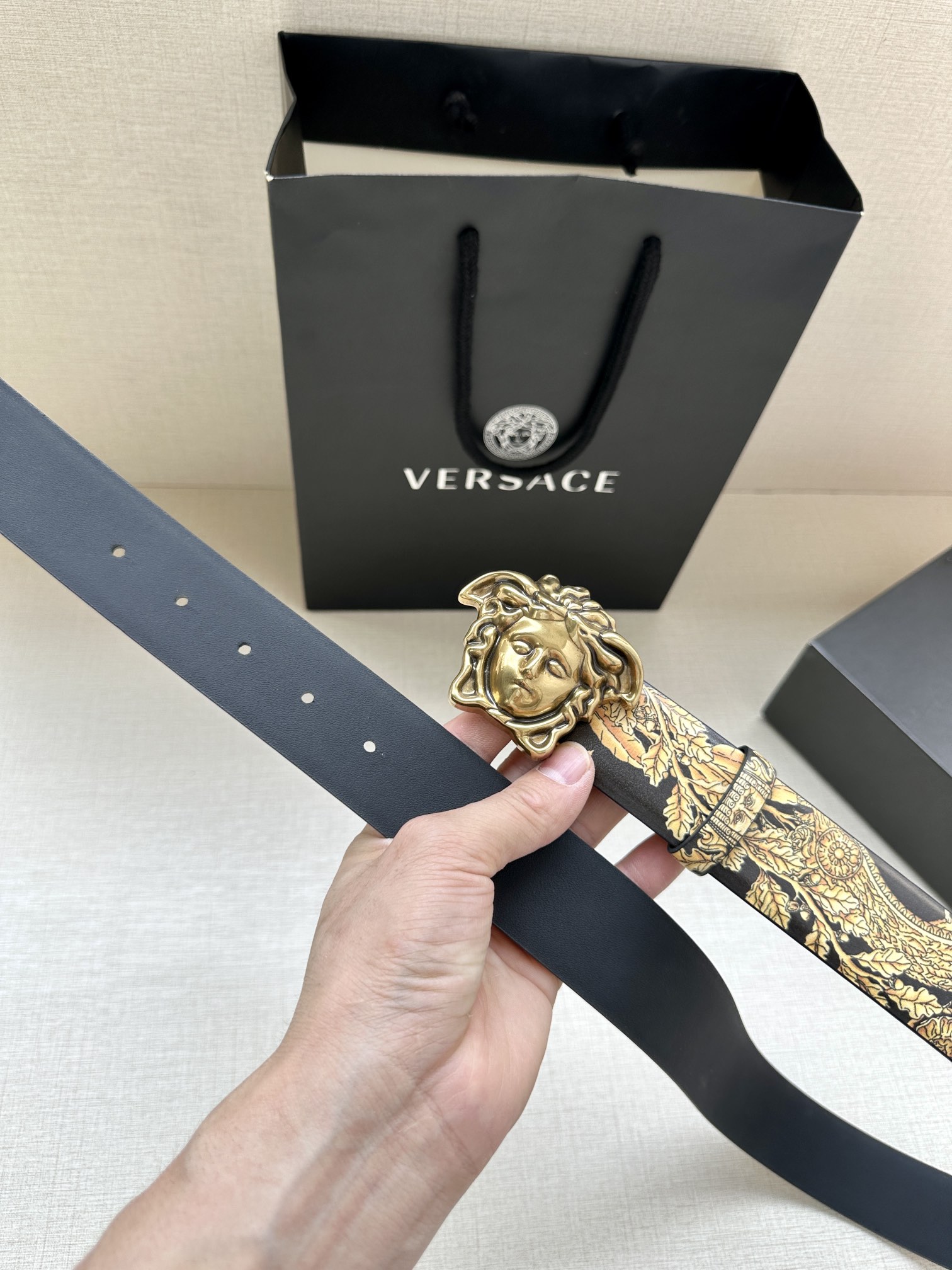 Versace Basic Belt Cow Leather S-m-l