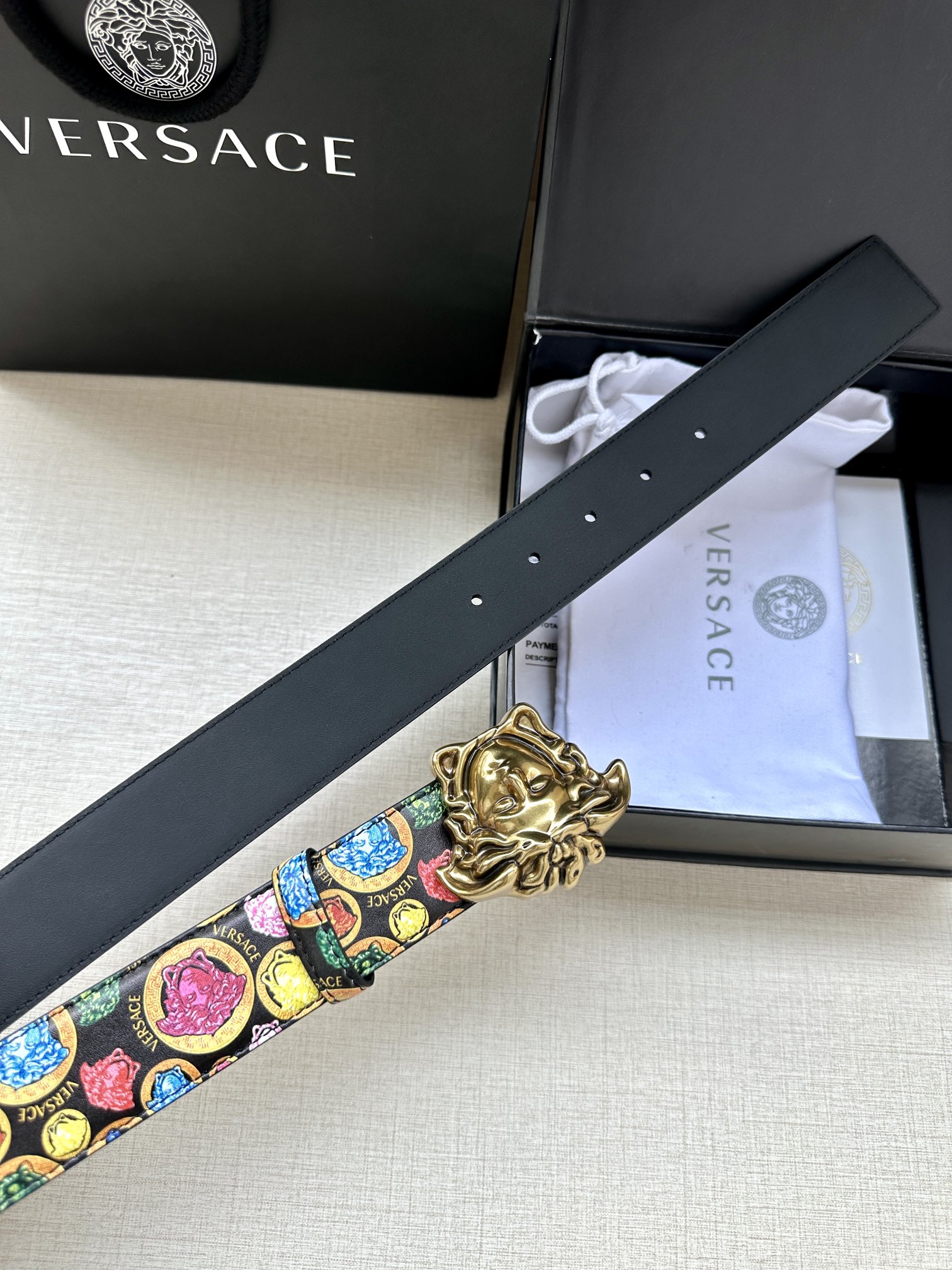 Versace Basic Belt Cow Leather S-m-l
