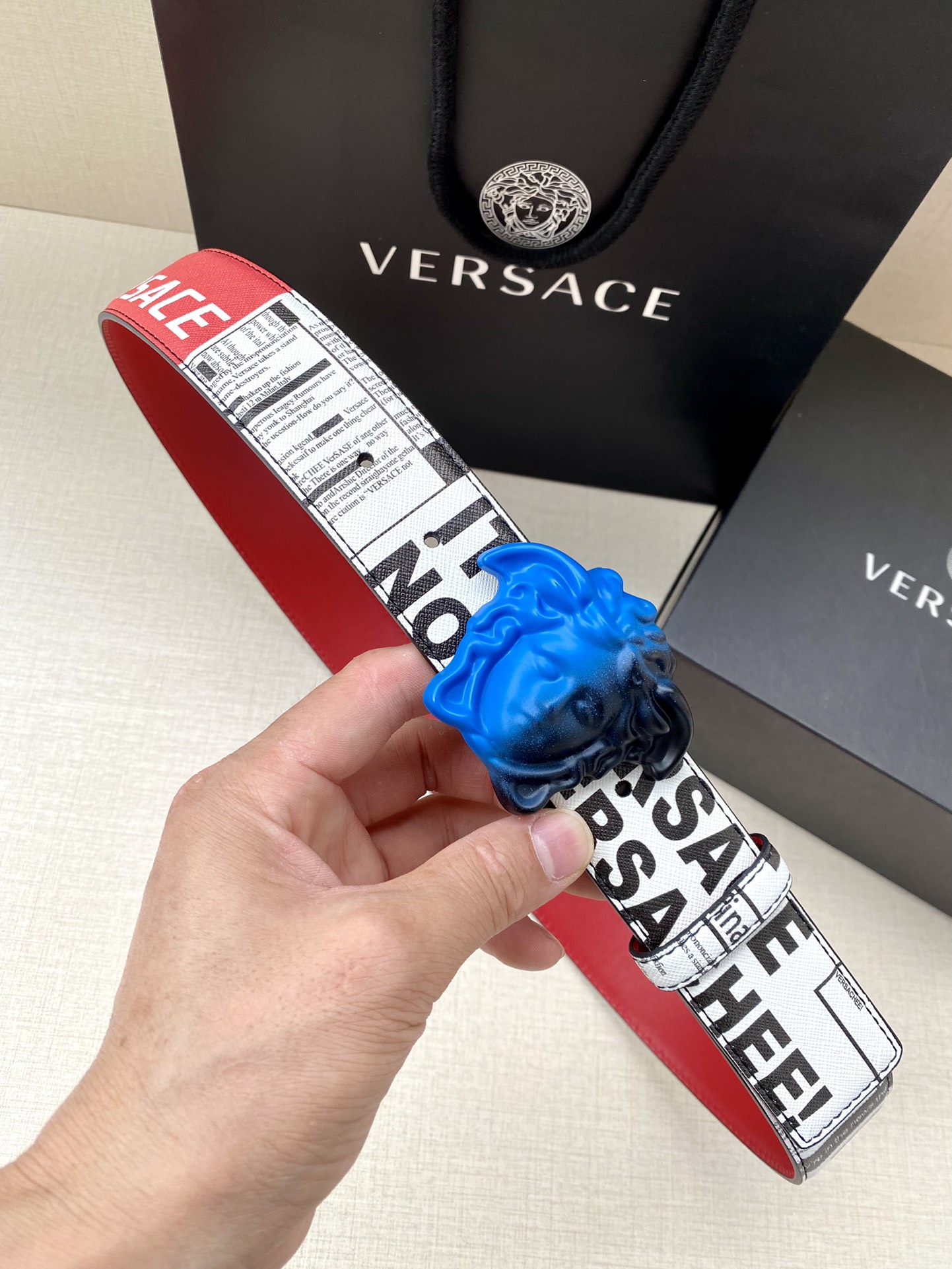 Versace Basic Belt Cow Leather S-m-l