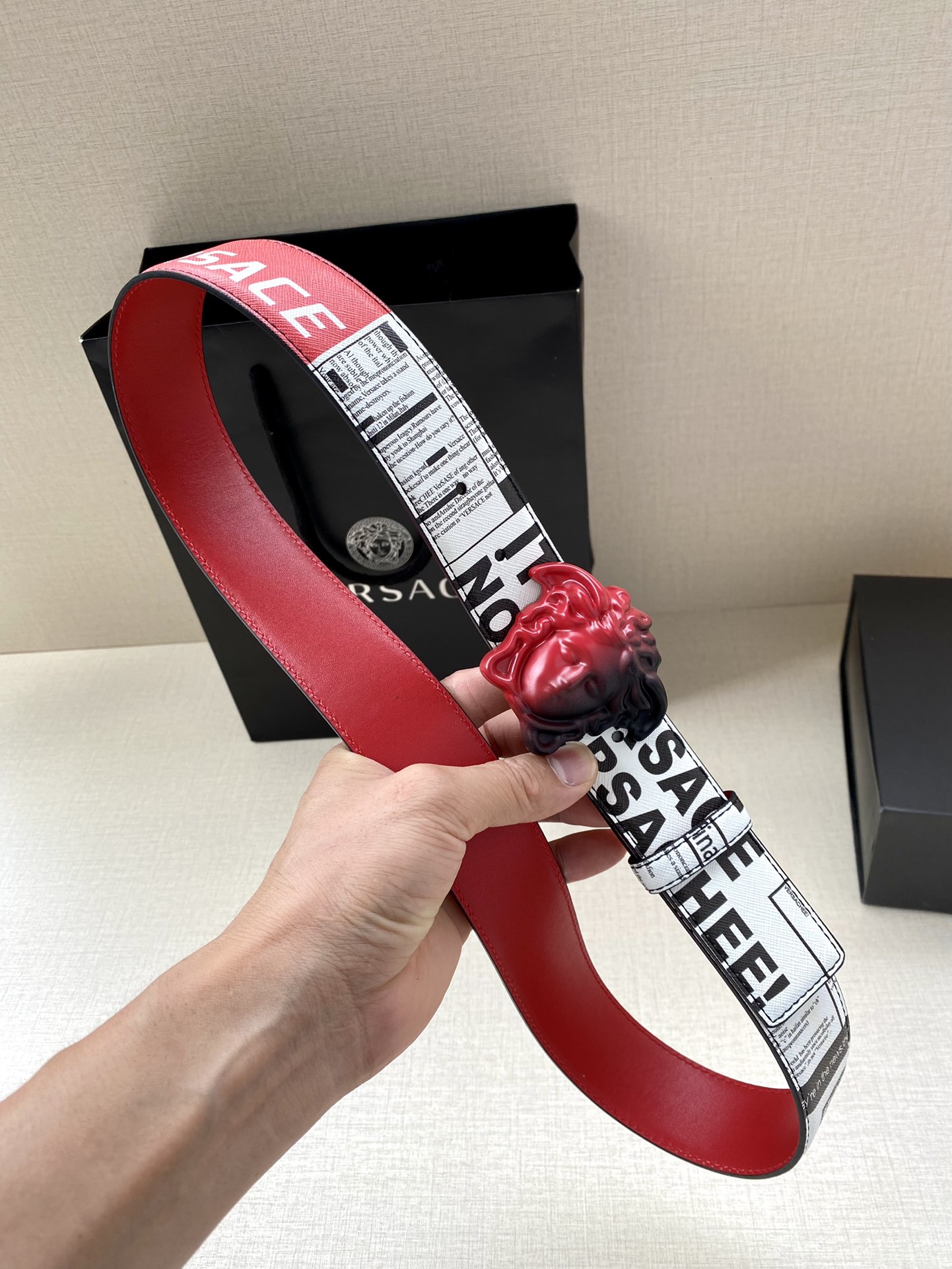 Versace Basic Belt Cow Leather S-m-l