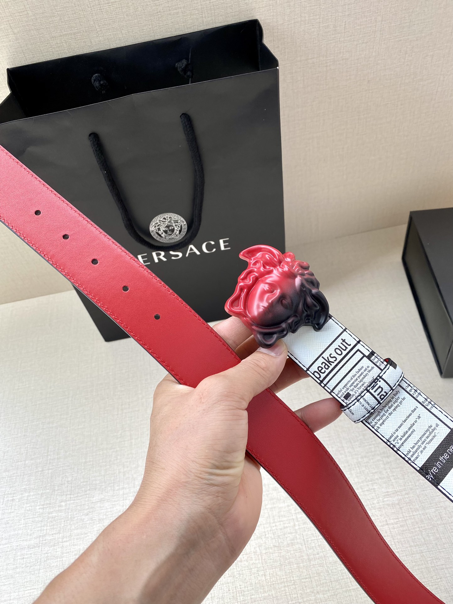 Versace Basic Belt Cow Leather S-m-l