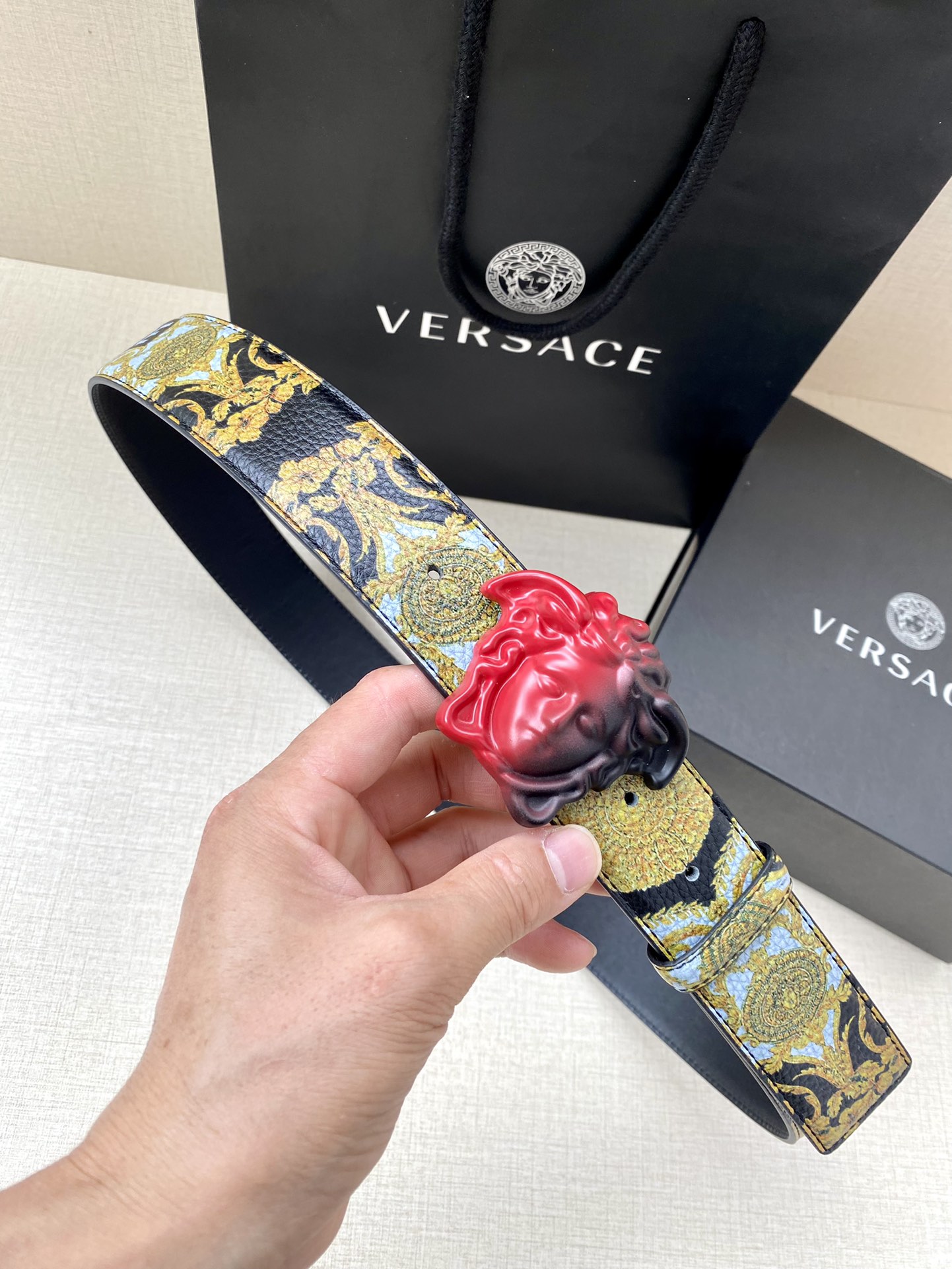 Versace Basic Belt Cow Leather S-m-l