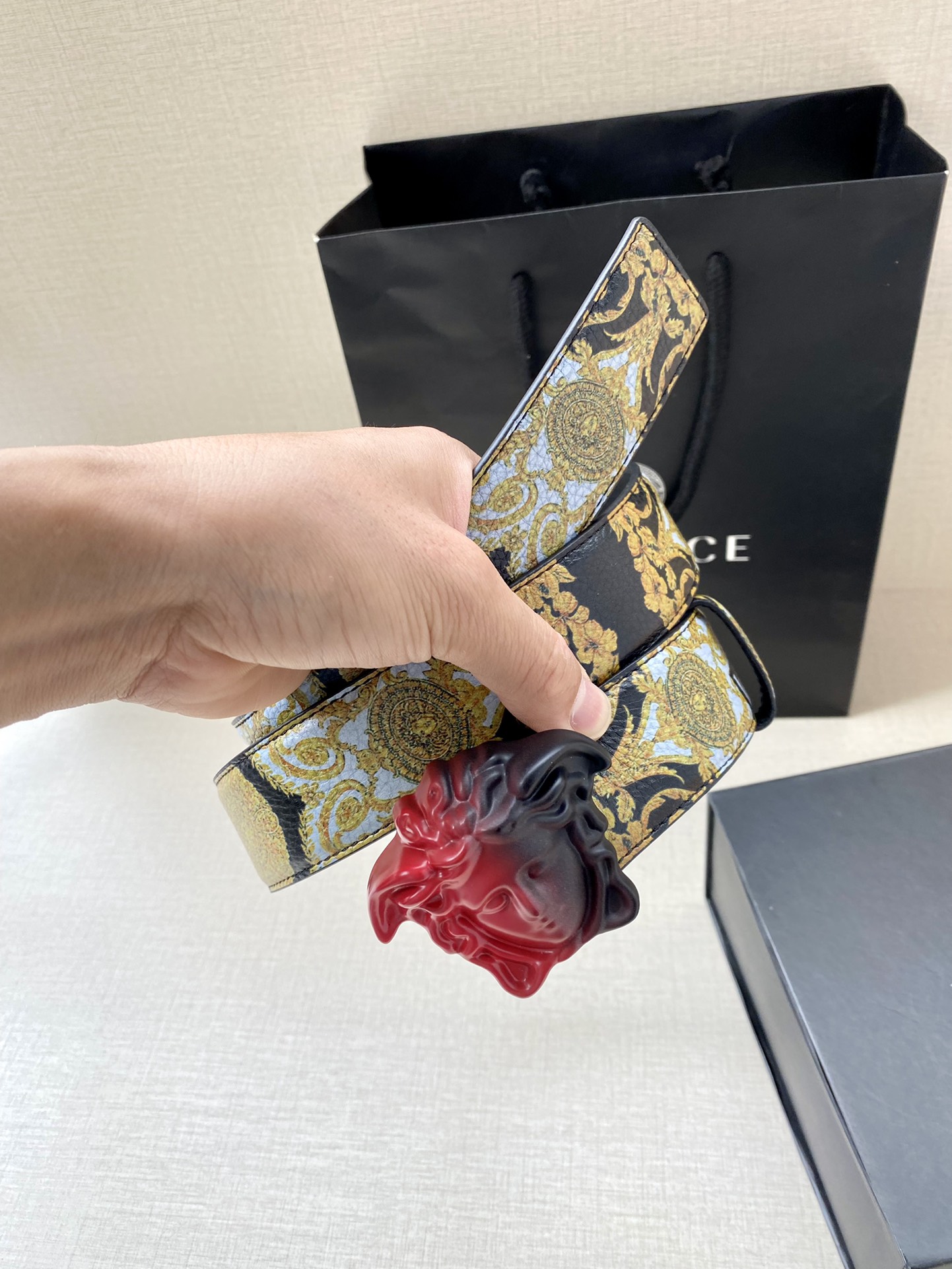 Versace Basic Belt Cow Leather S-m-l