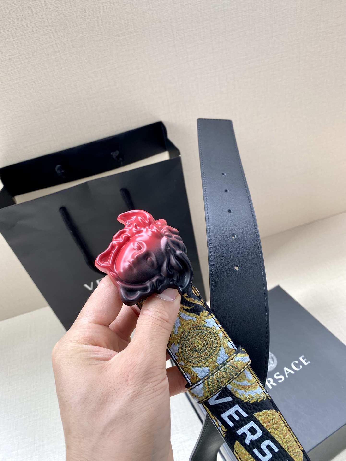 Versace Basic Belt Cow Leather S-m-l