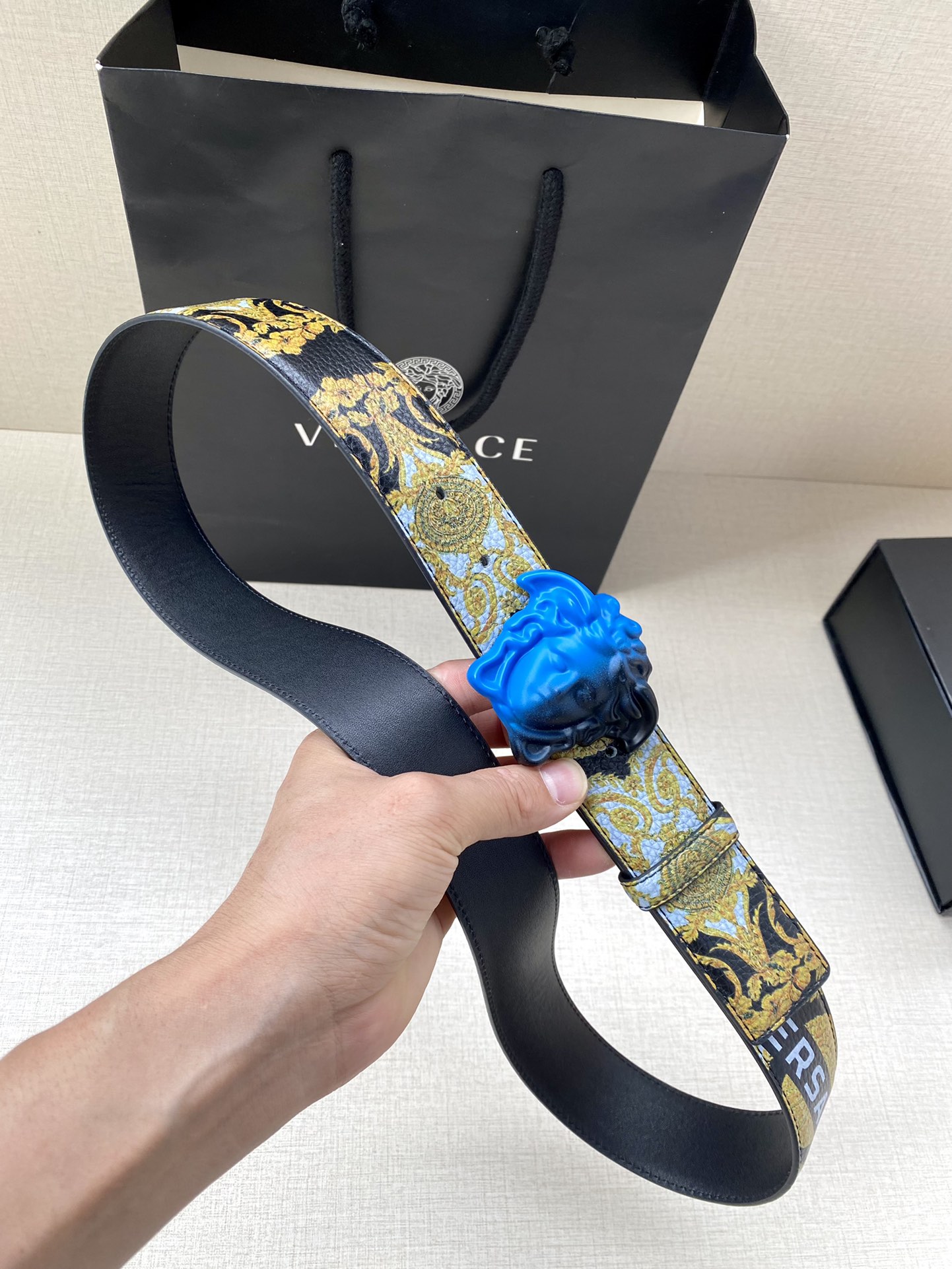 Versace Basic Belt Cow Leather S-m-l