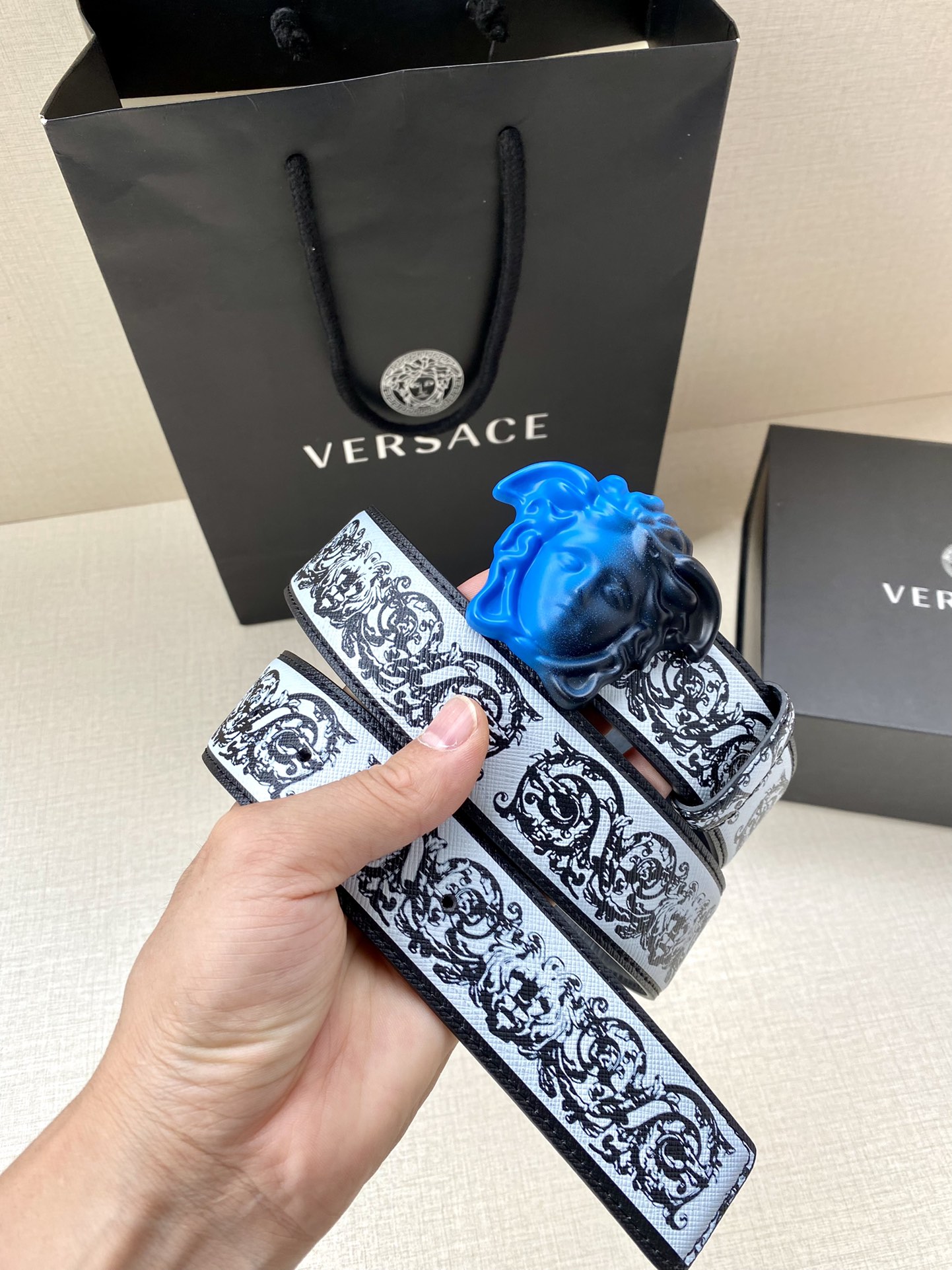 Versace Basic Belt Cow Leather S-m-l