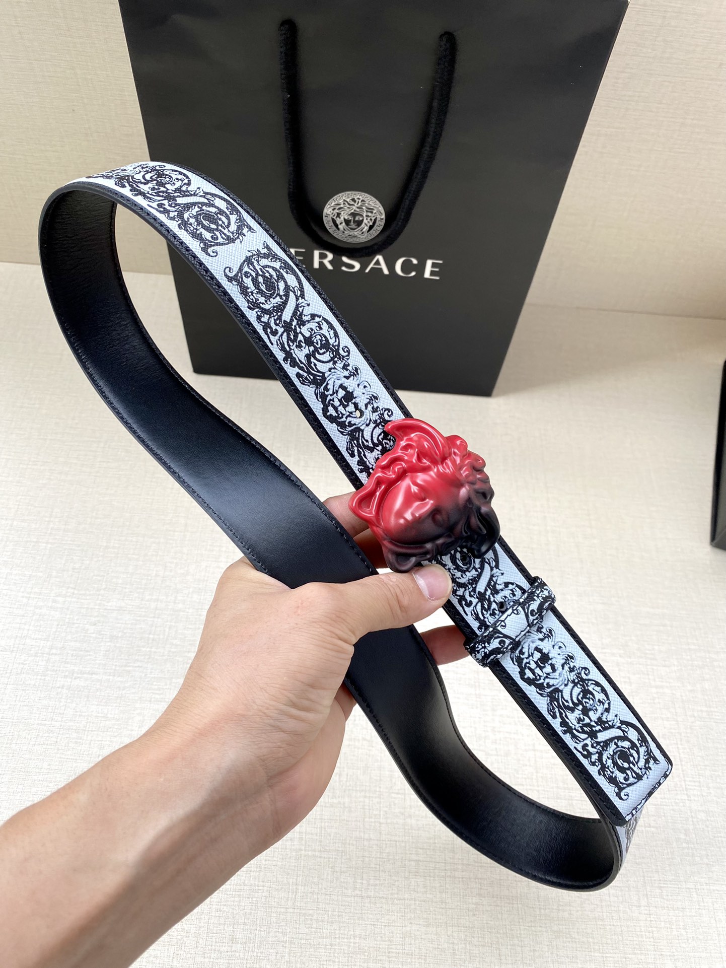 Versace Basic Belt Cow Leather S-m-l