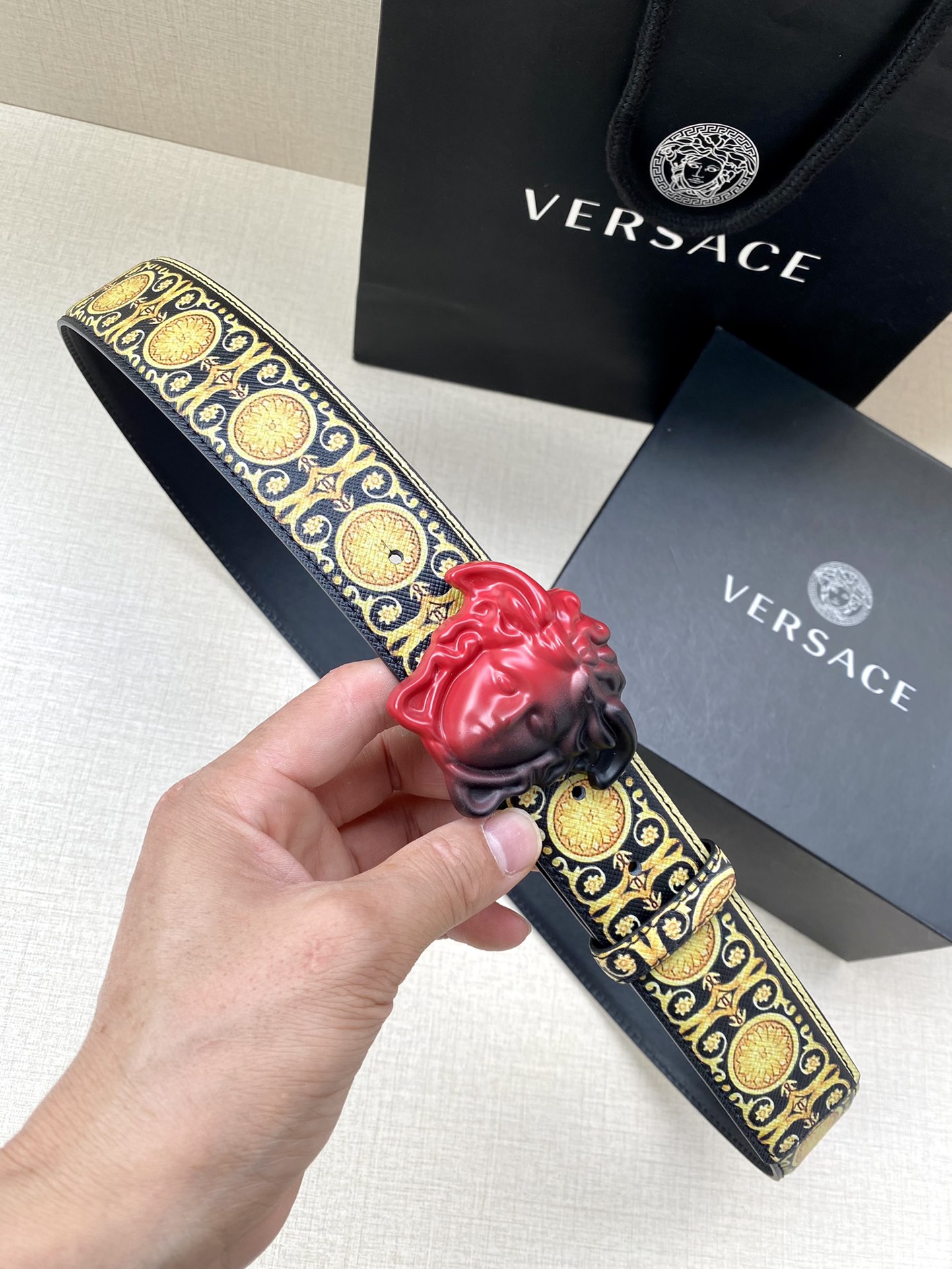 Versace Basic Belt Cow Leather S-m-l