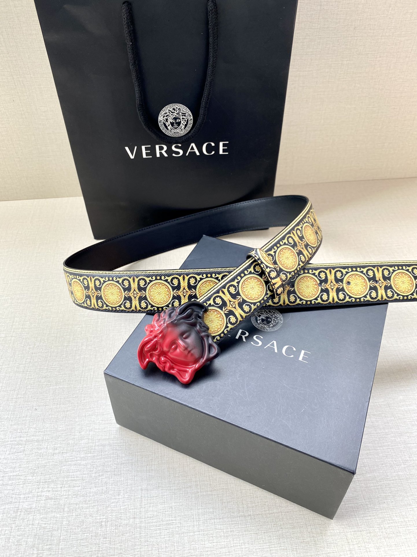 Versace Basic Belt Cow Leather S-m-l