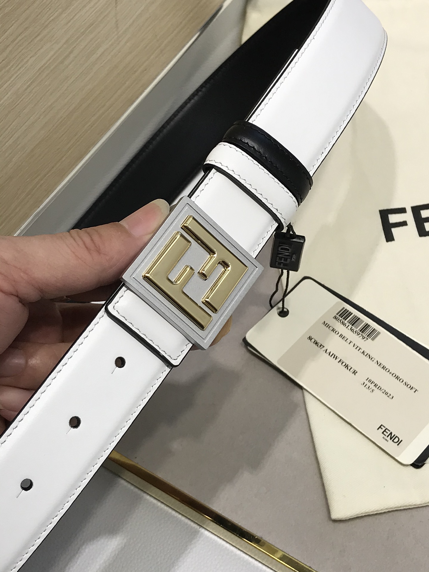 Fendi Leather Belt 35mm