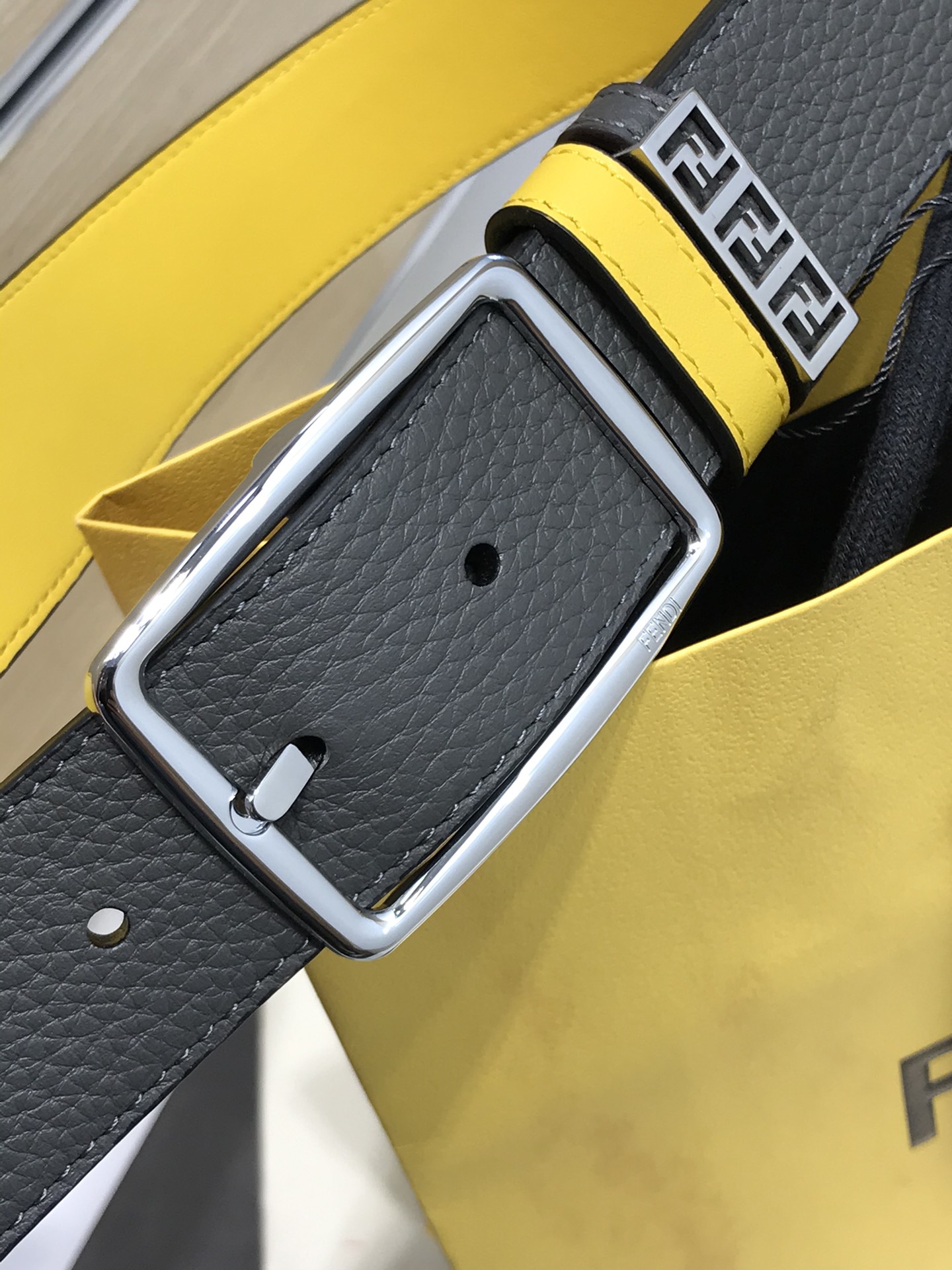 Fendi Leather Belt Cow Leather 35mm