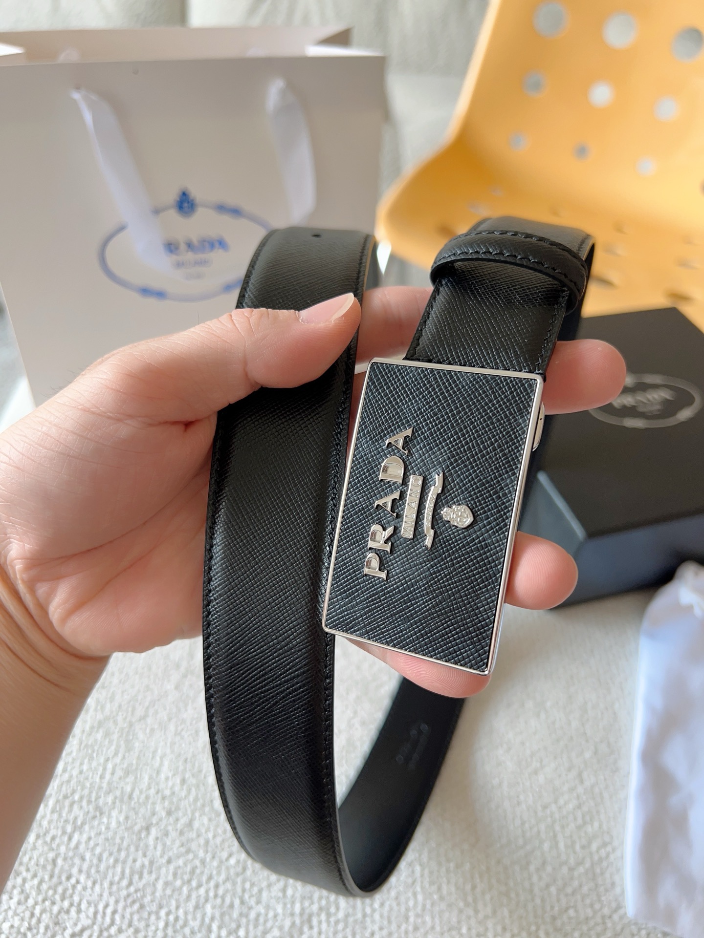 Prada Leather Belt 35mm