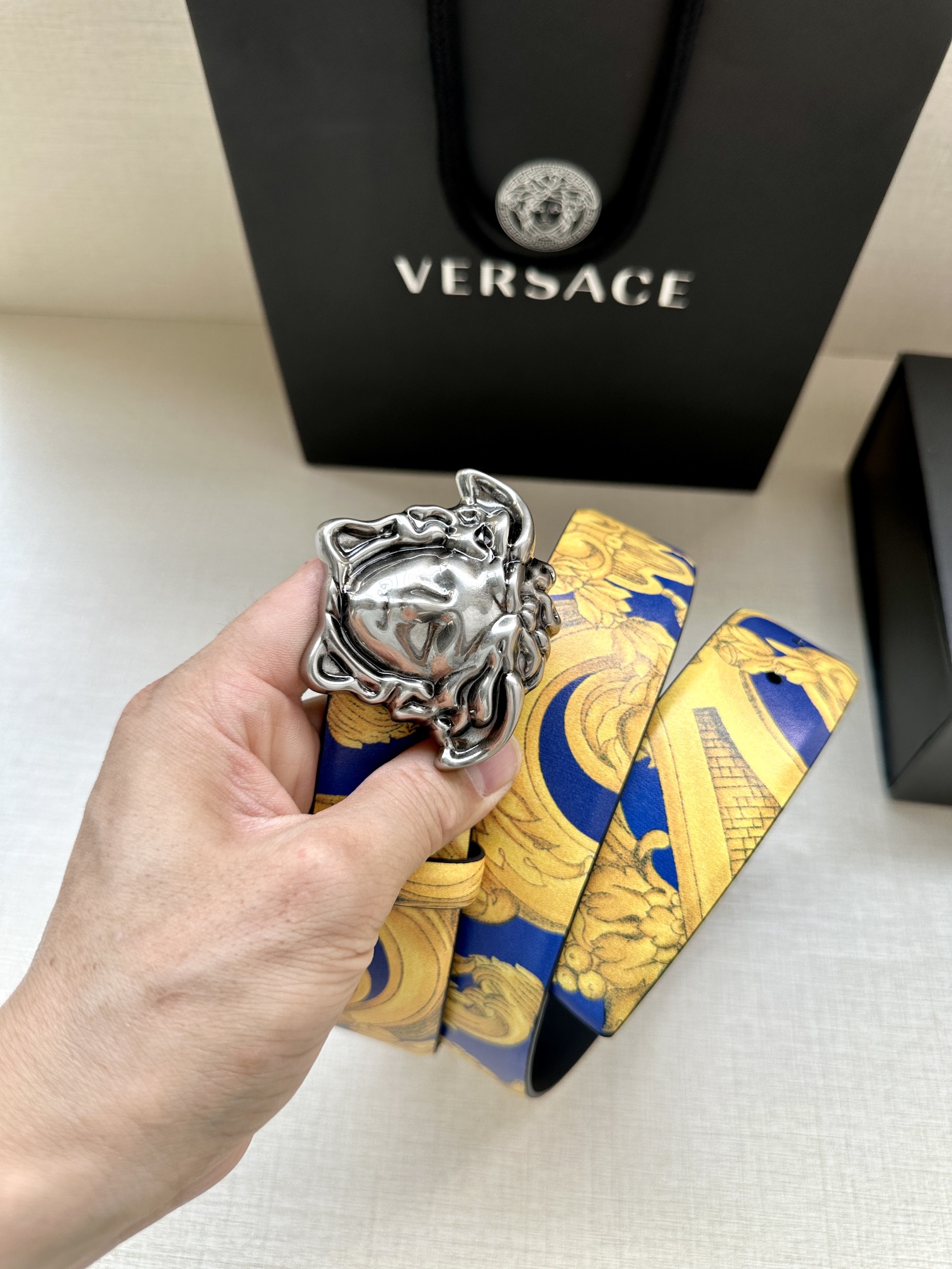Versace Basic Belt Cow Leather S-m-l