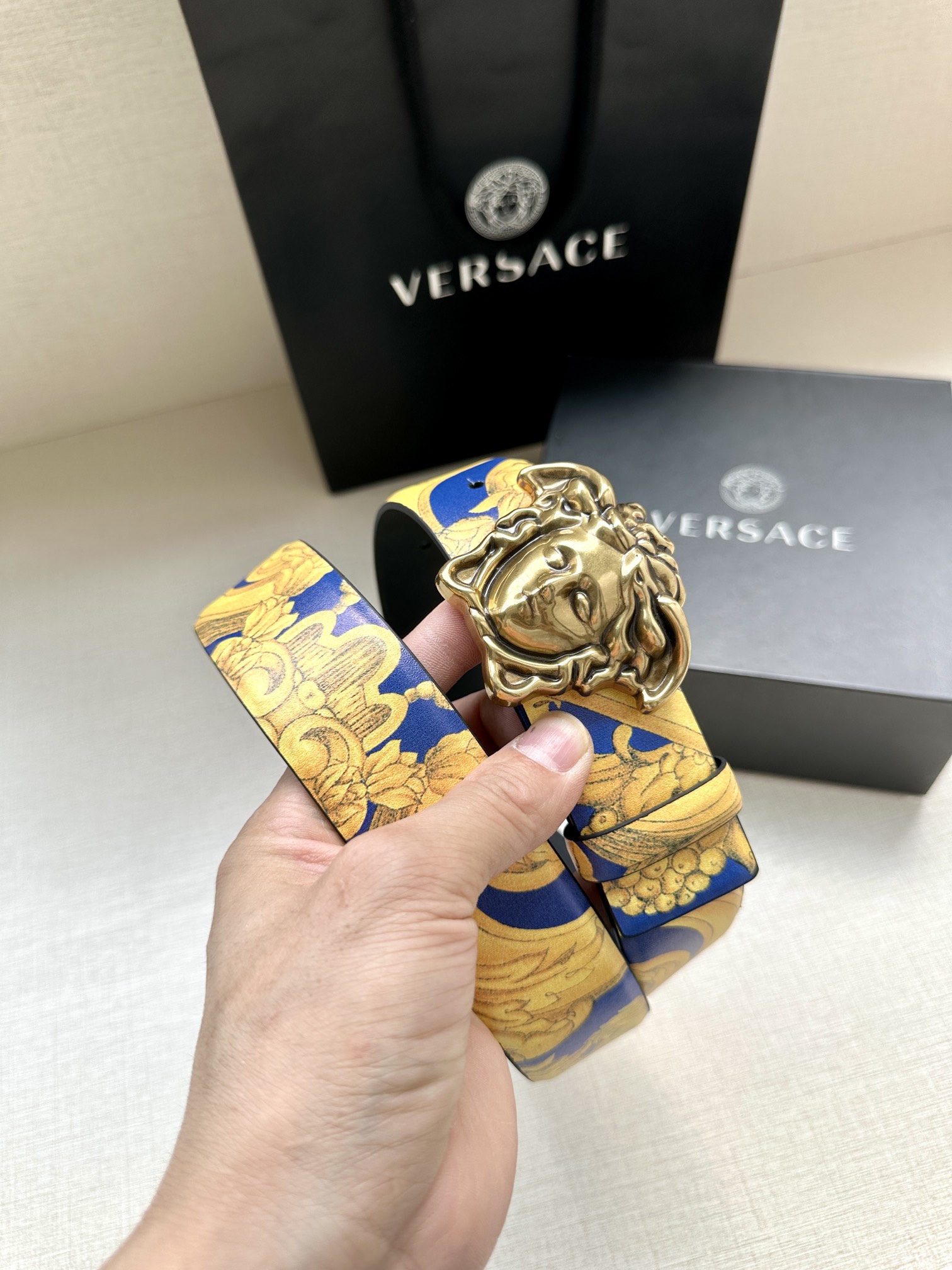 Versace Basic Belt Cow Leather S-m-l