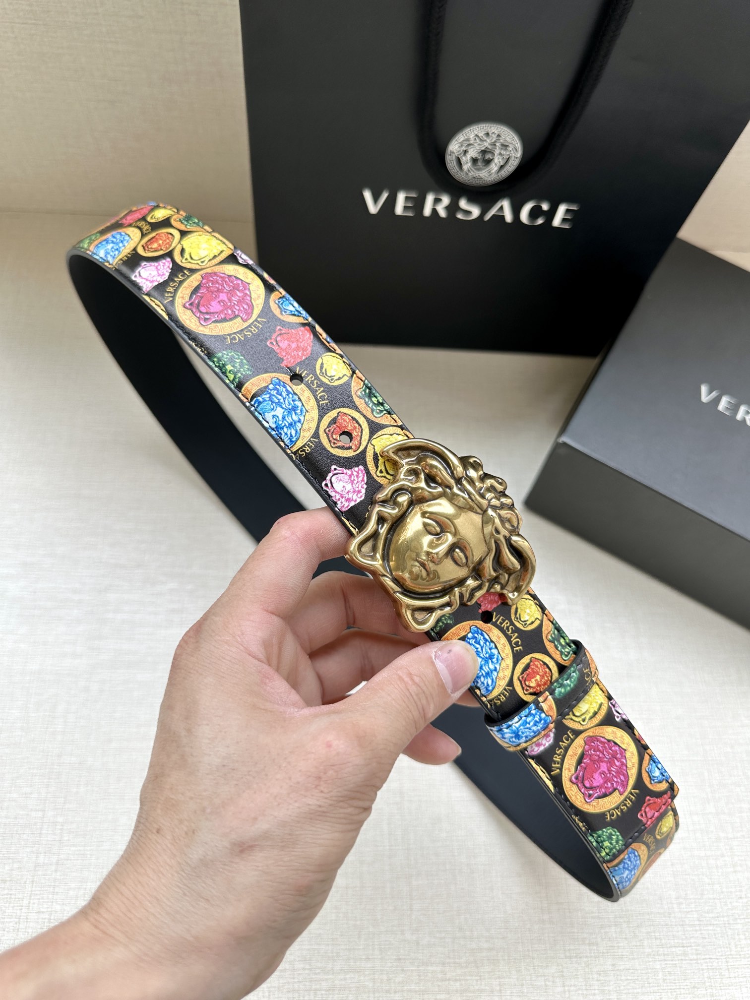 Versace Basic Belt Cow Leather S-m-l