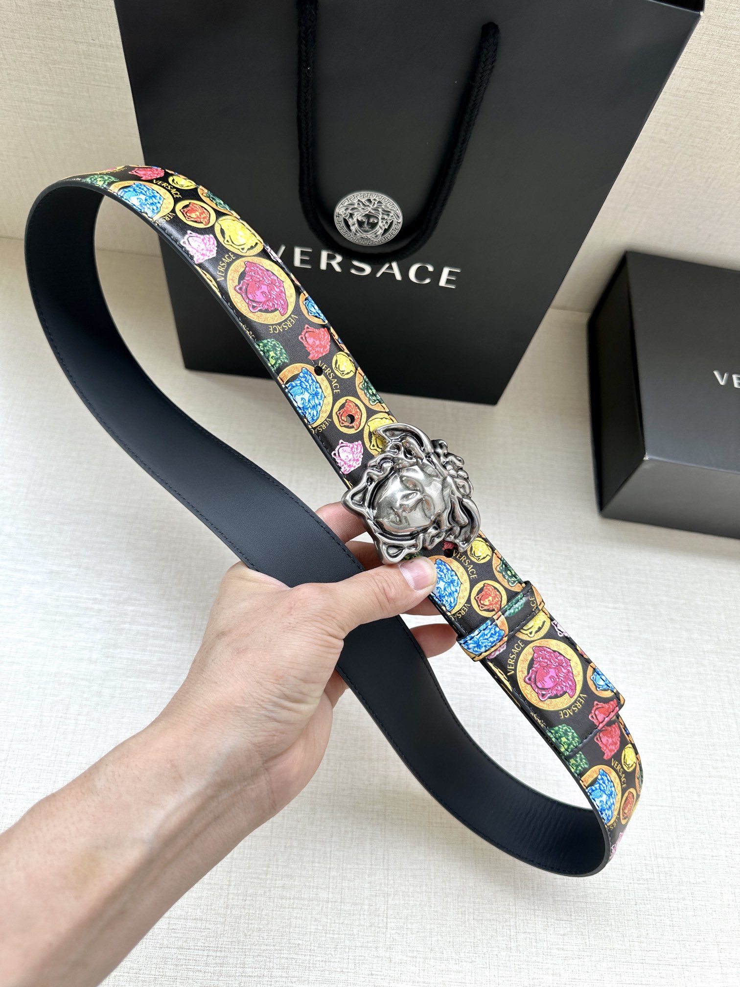 Versace Basic Belt Cow Leather S-m-l