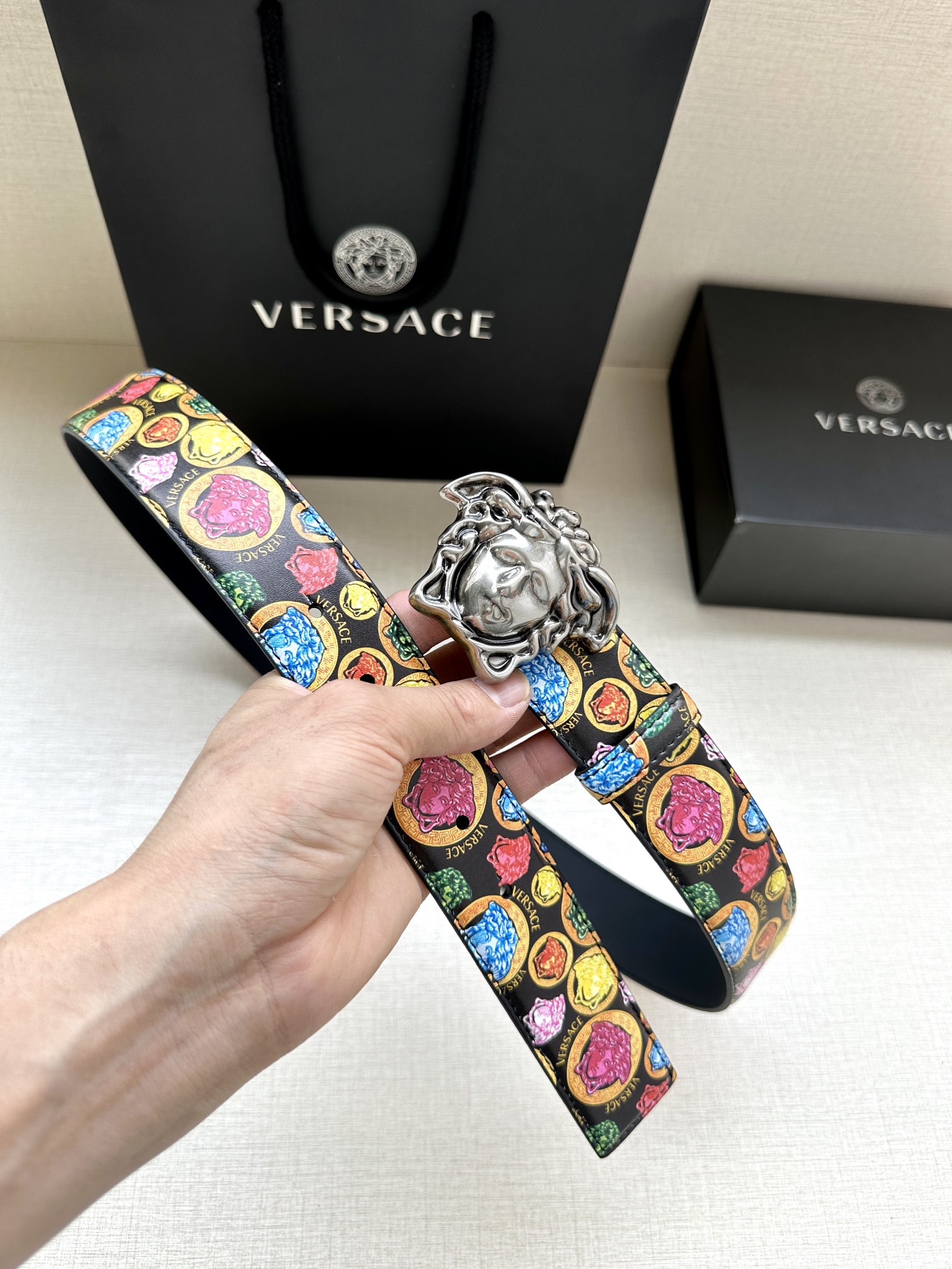 Versace Basic Belt Cow Leather S-m-l