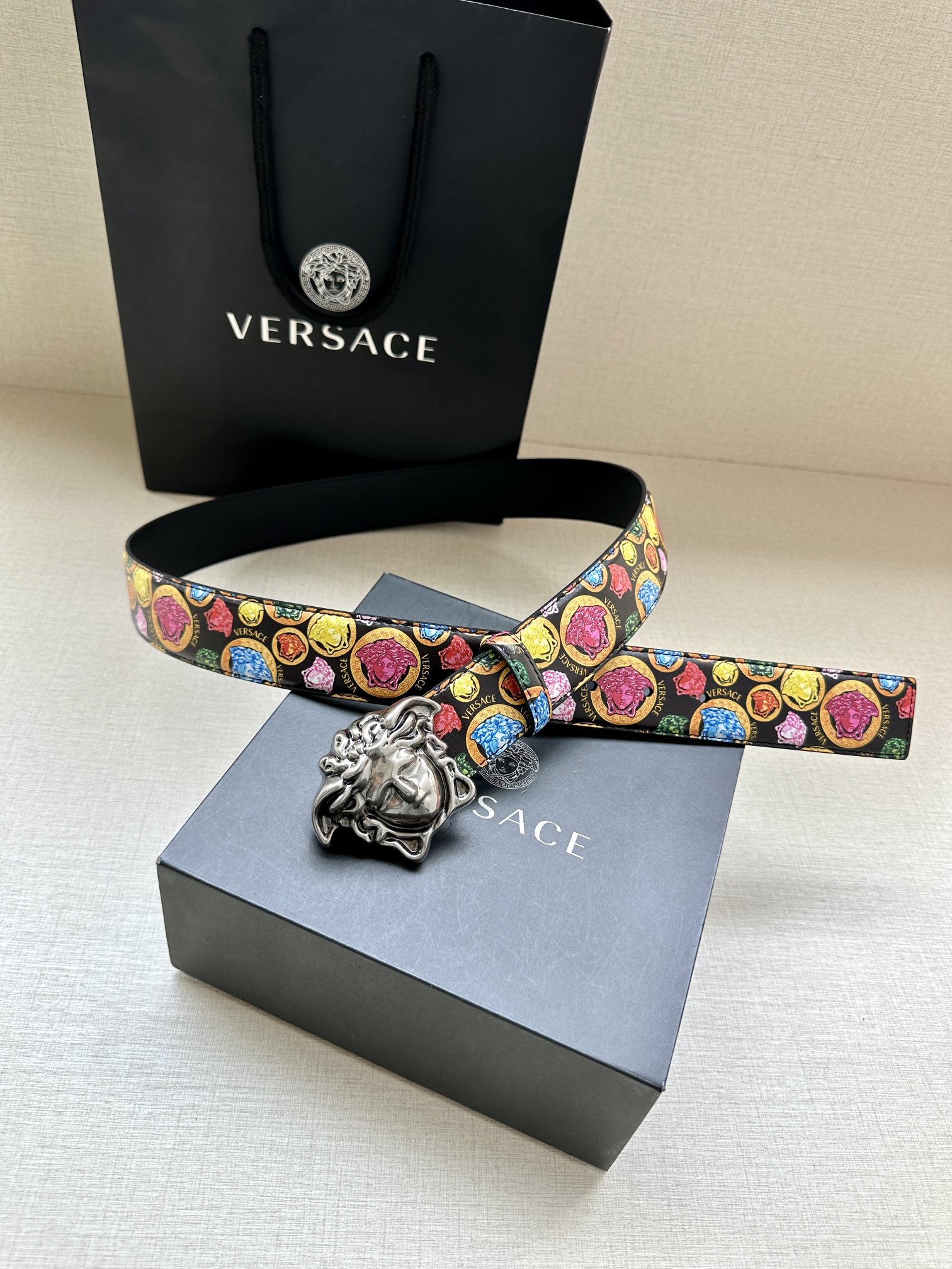 Versace Basic Belt Cow Leather S-m-l