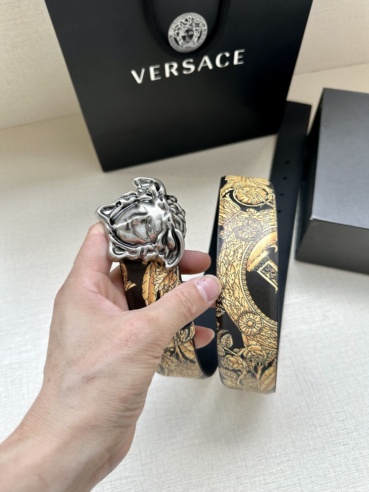 Versace Basic Belt Cow Leather S-m-l