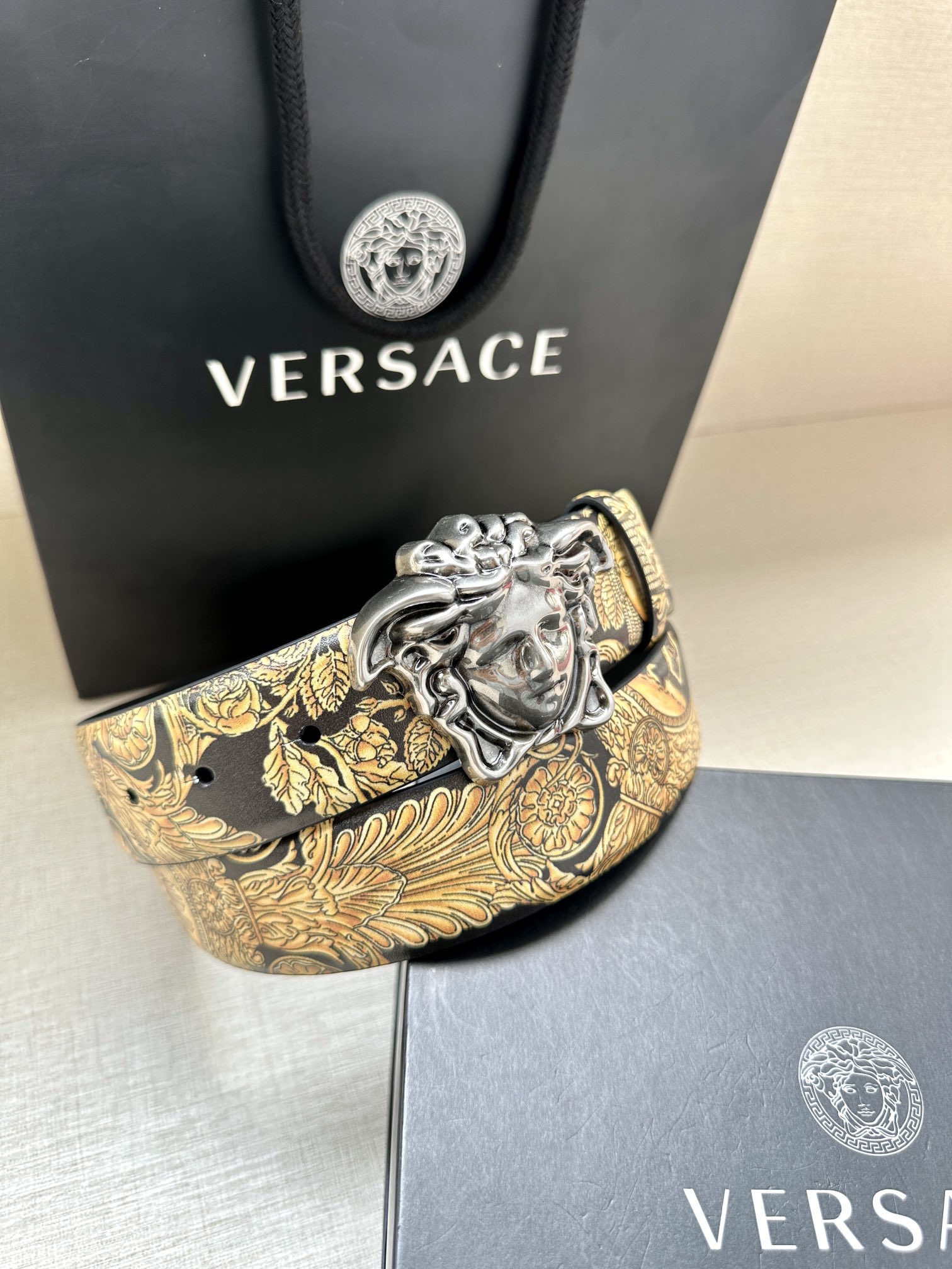 Versace Basic Belt Cow Leather S-m-l