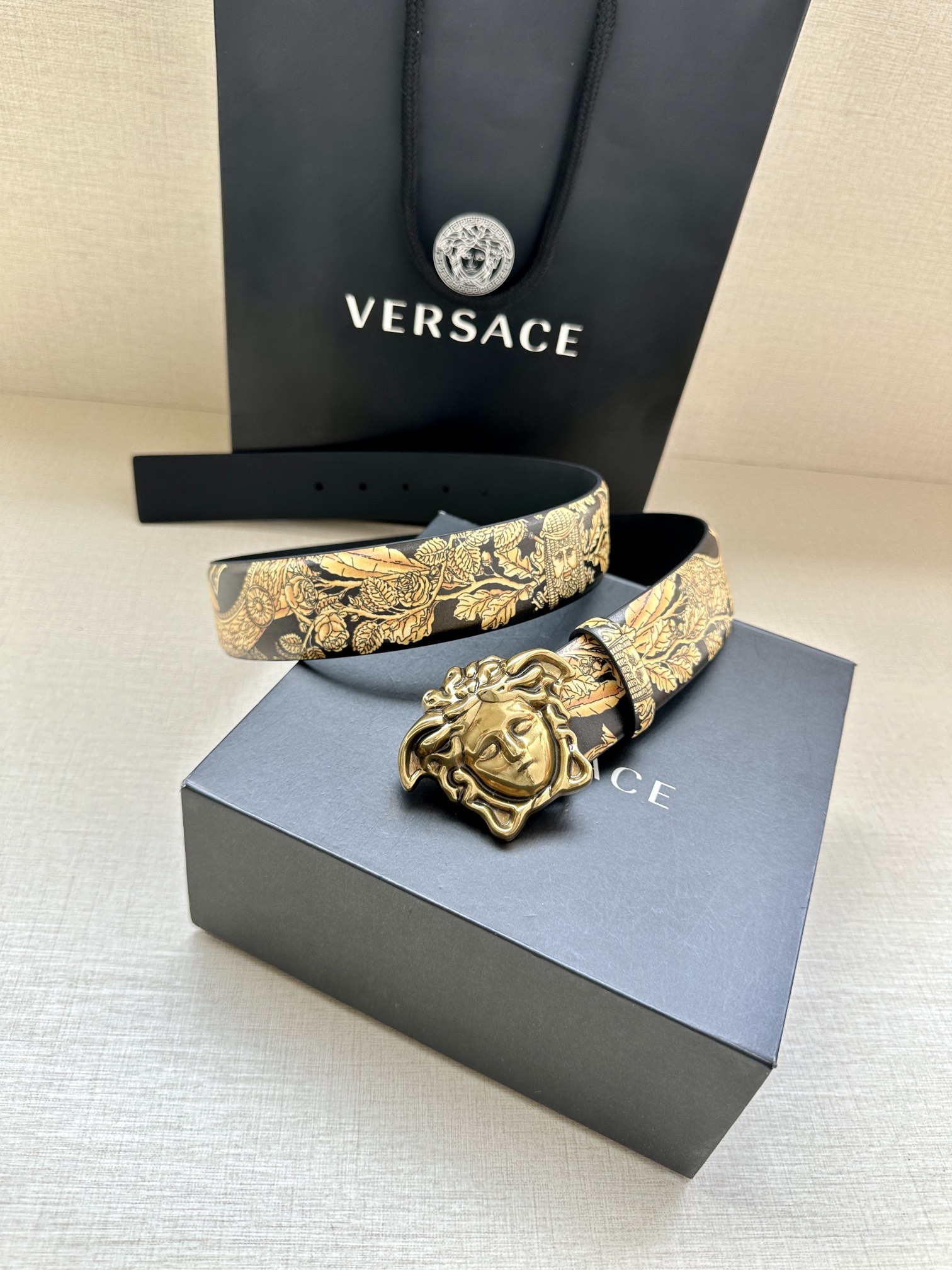 Versace Basic Belt Cow Leather S-m-l