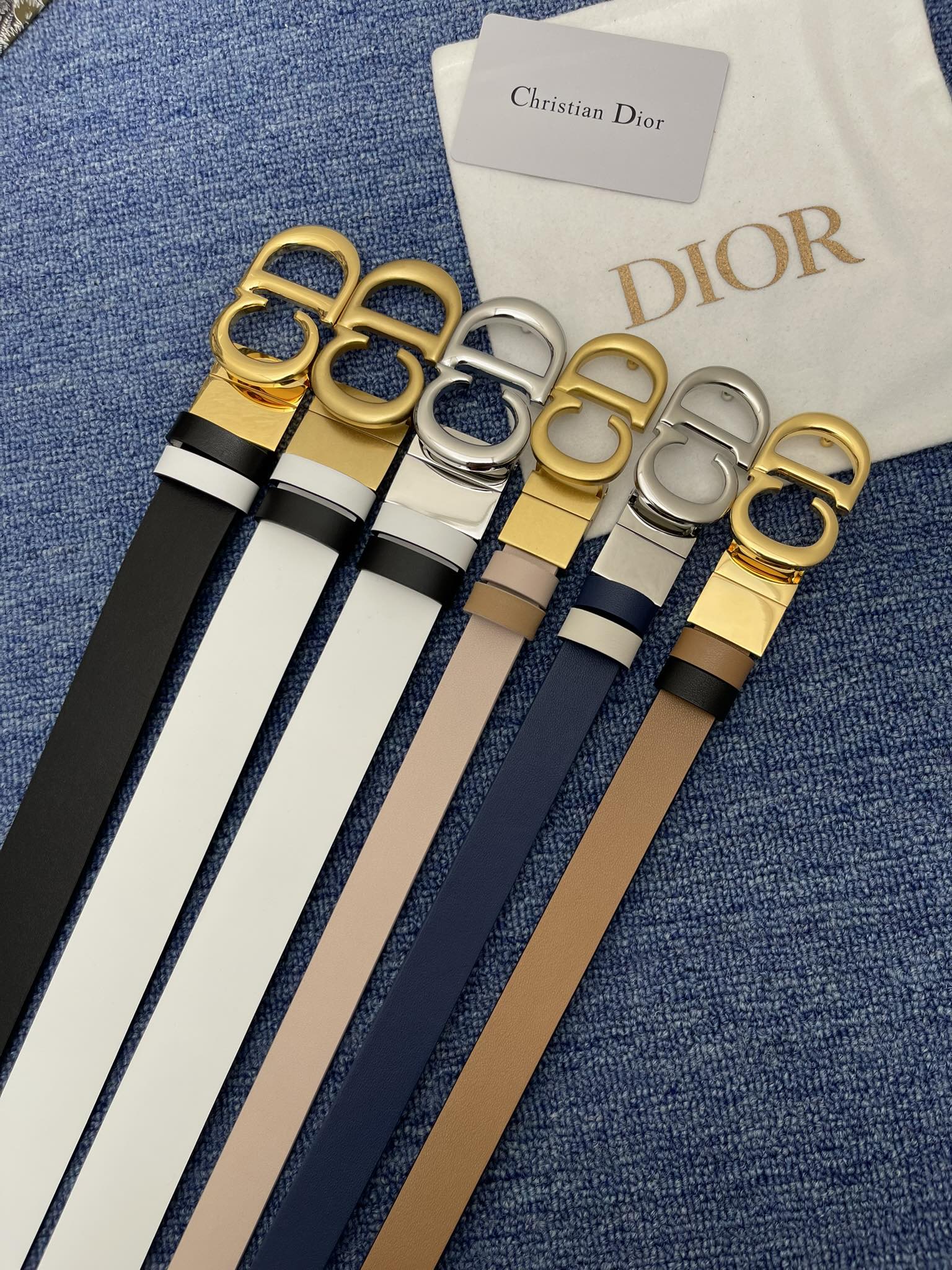 Dior Female Basic Belt Cow Leather Black Adjustable S-m