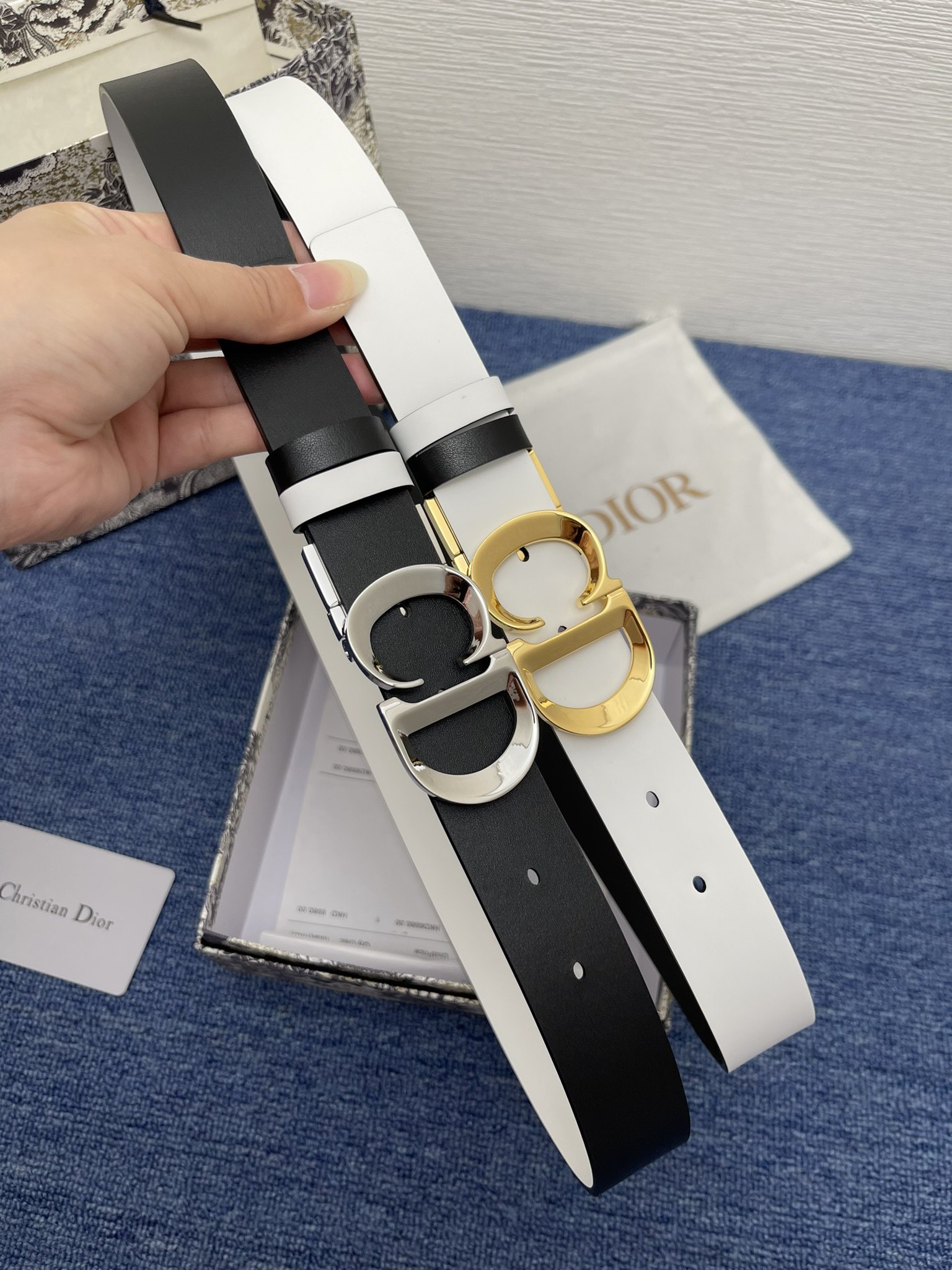 Dior Female Basic Belt Cow Leather Black Adjustable S-m