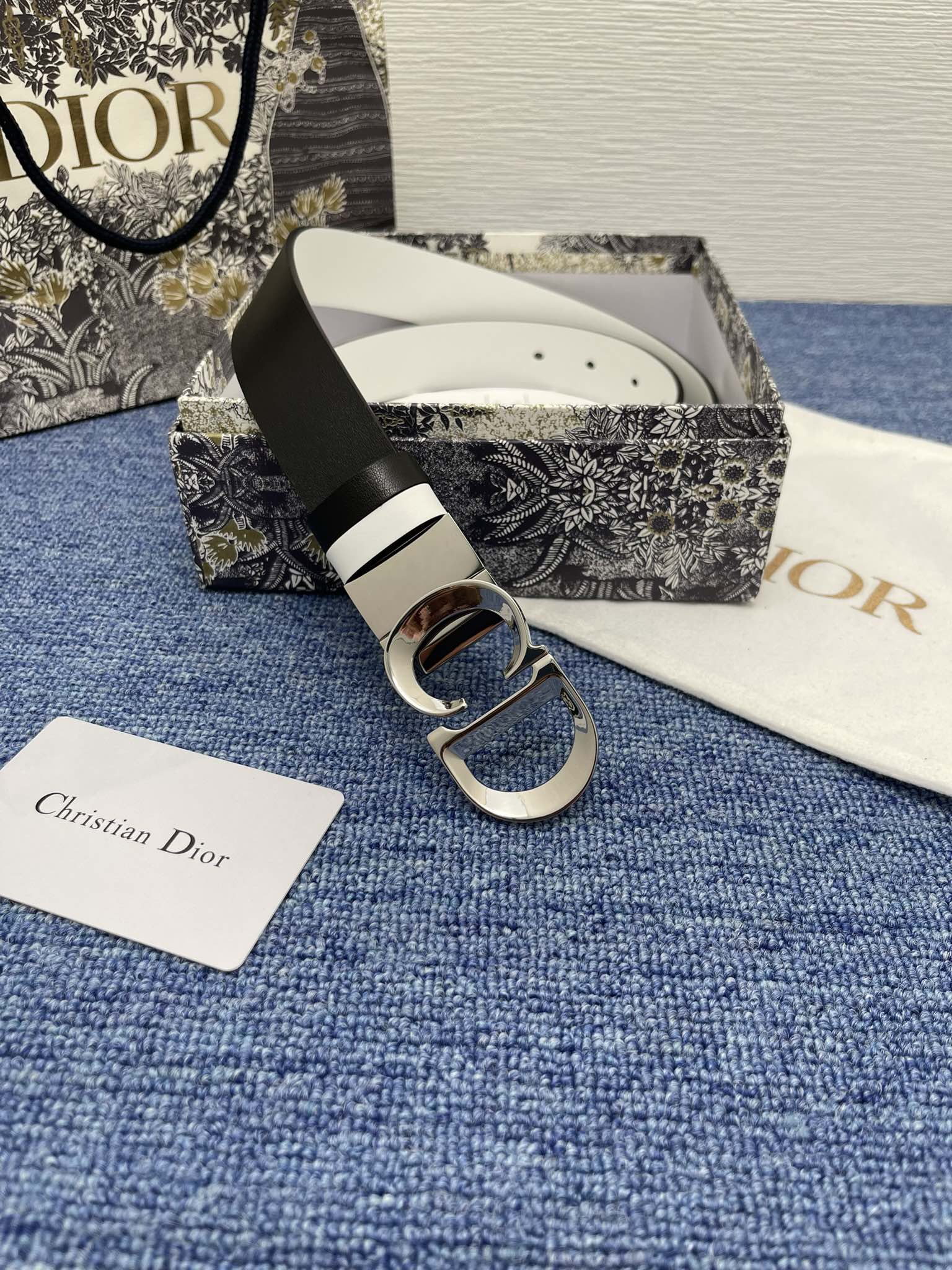 Dior Female Basic Belt Cow Leather Black Adjustable S-m