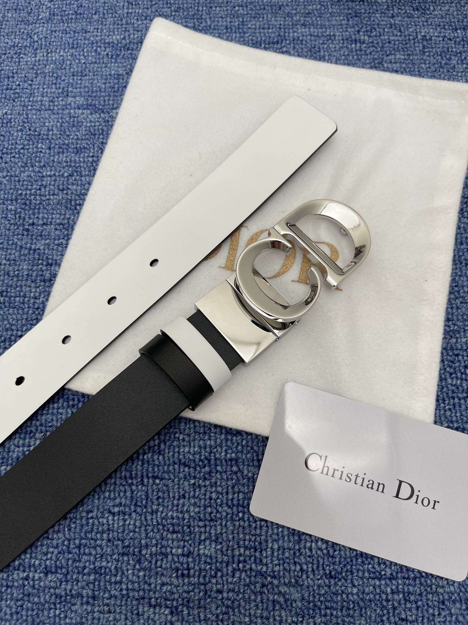 Dior Female Basic Belt Cow Leather Black Adjustable S-m