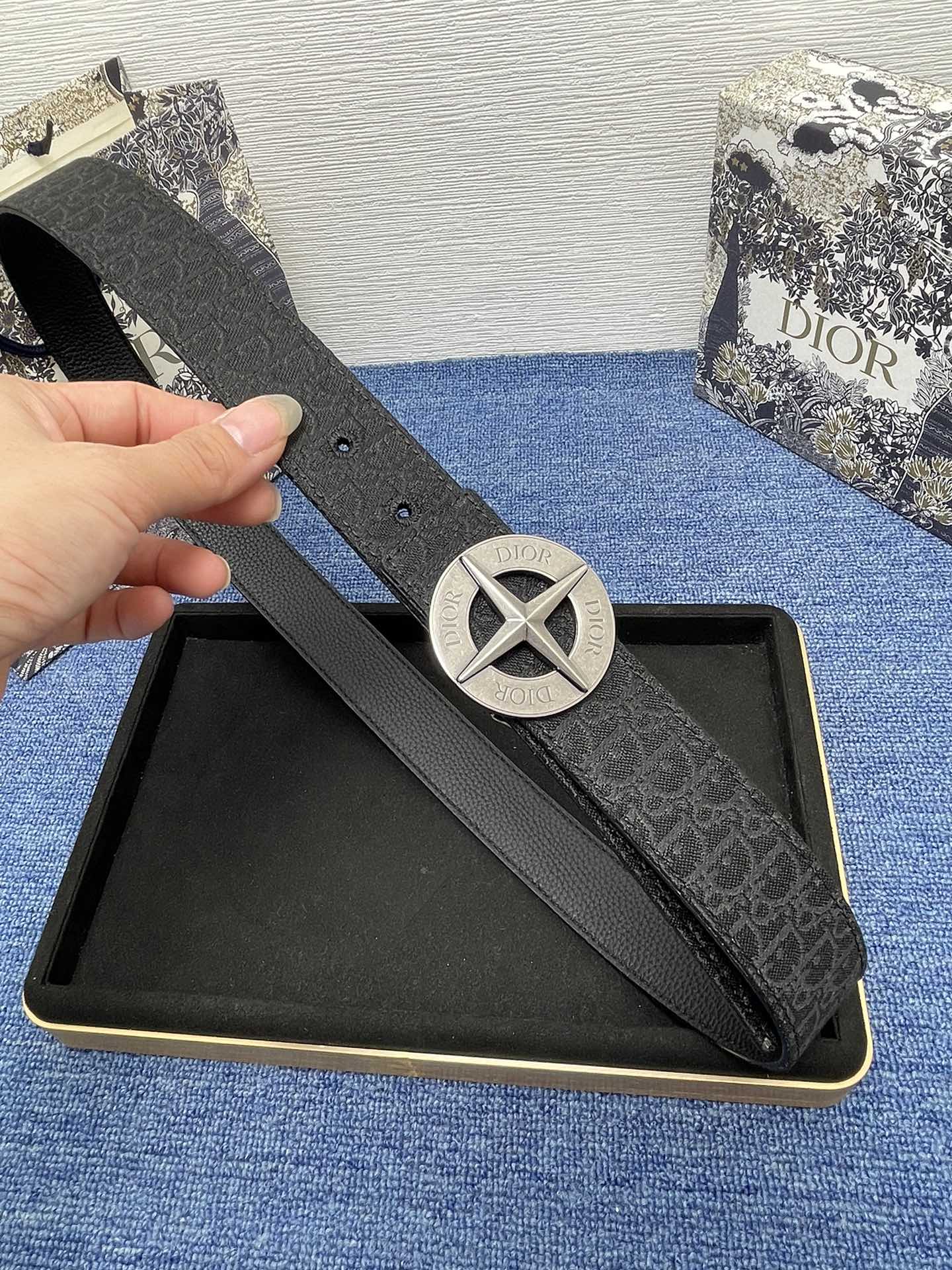 Dior Male Pin Buckle Belt Black Adjustable M